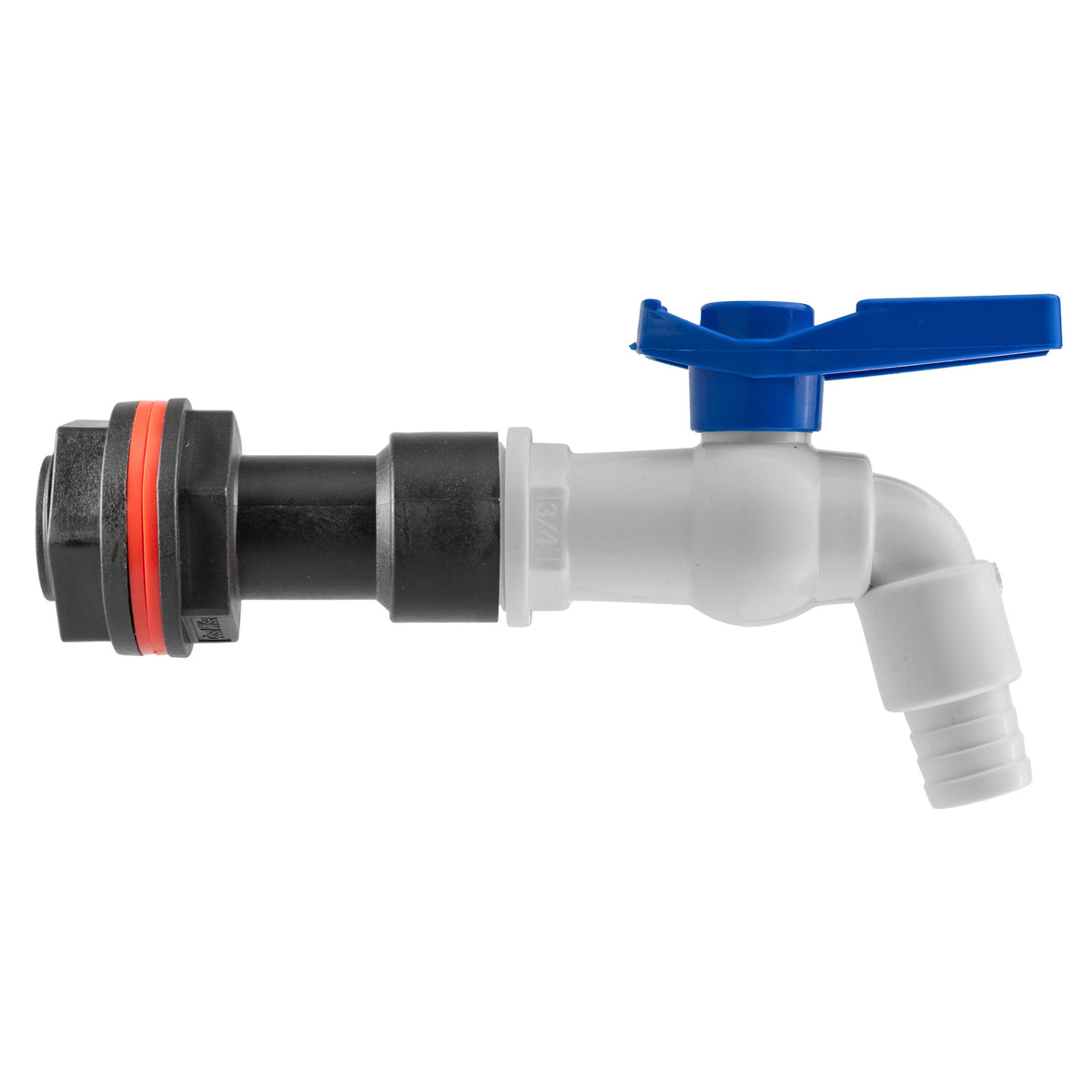 Water Butt Extension Kit 3/4in with White PVC Tap + 27mm Drill Bit Hose Fitting