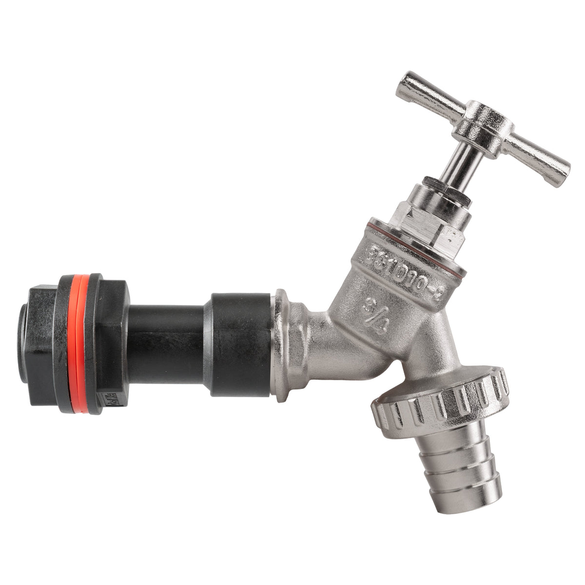 Water Butt Extension Kit 3/4in with Nickel Plated Barbed Tap + 27mm Drill Bit