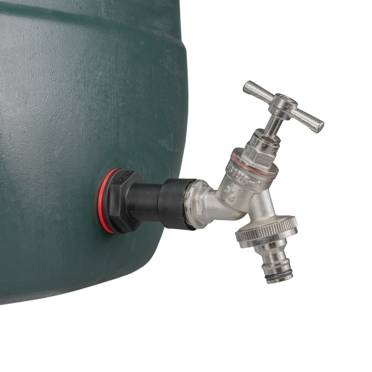Water Butt Extension Kit 3/4in with Nickel Plated Snap-On Tap + 27mm Drill Bit