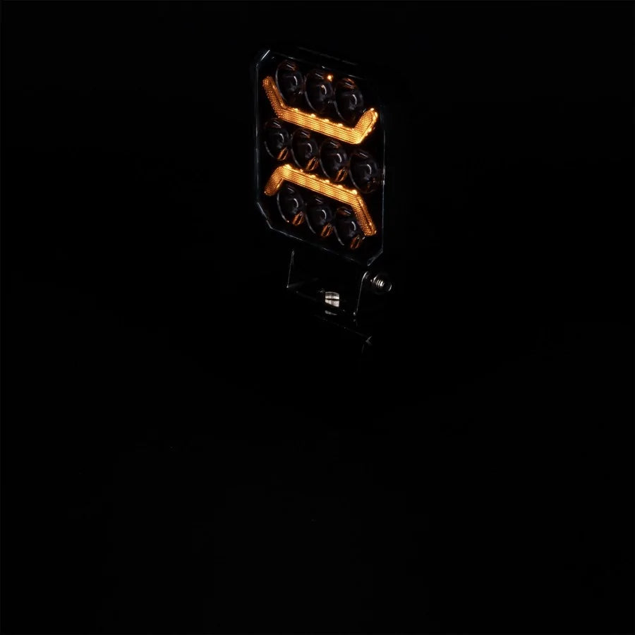 Truck LED 10 LED Square Work Lamp with Amber Marker