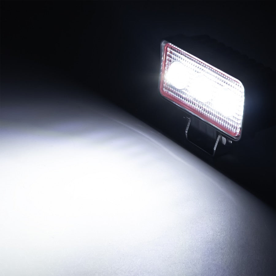 Truck LED Red Line 3 LED Compact Mini Rectangular Flood Lamp