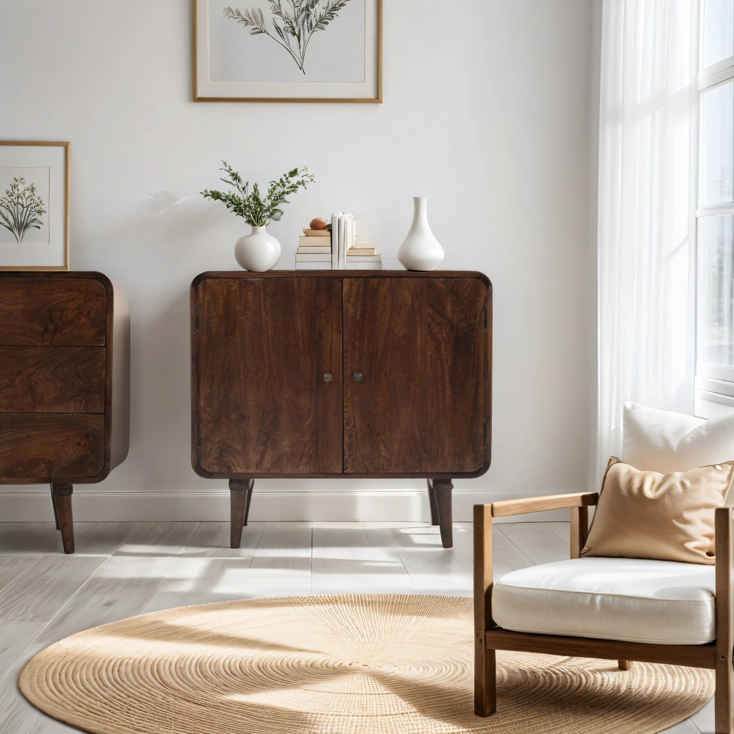 Franklin Dark Mango Wood 2 Door Sideboard