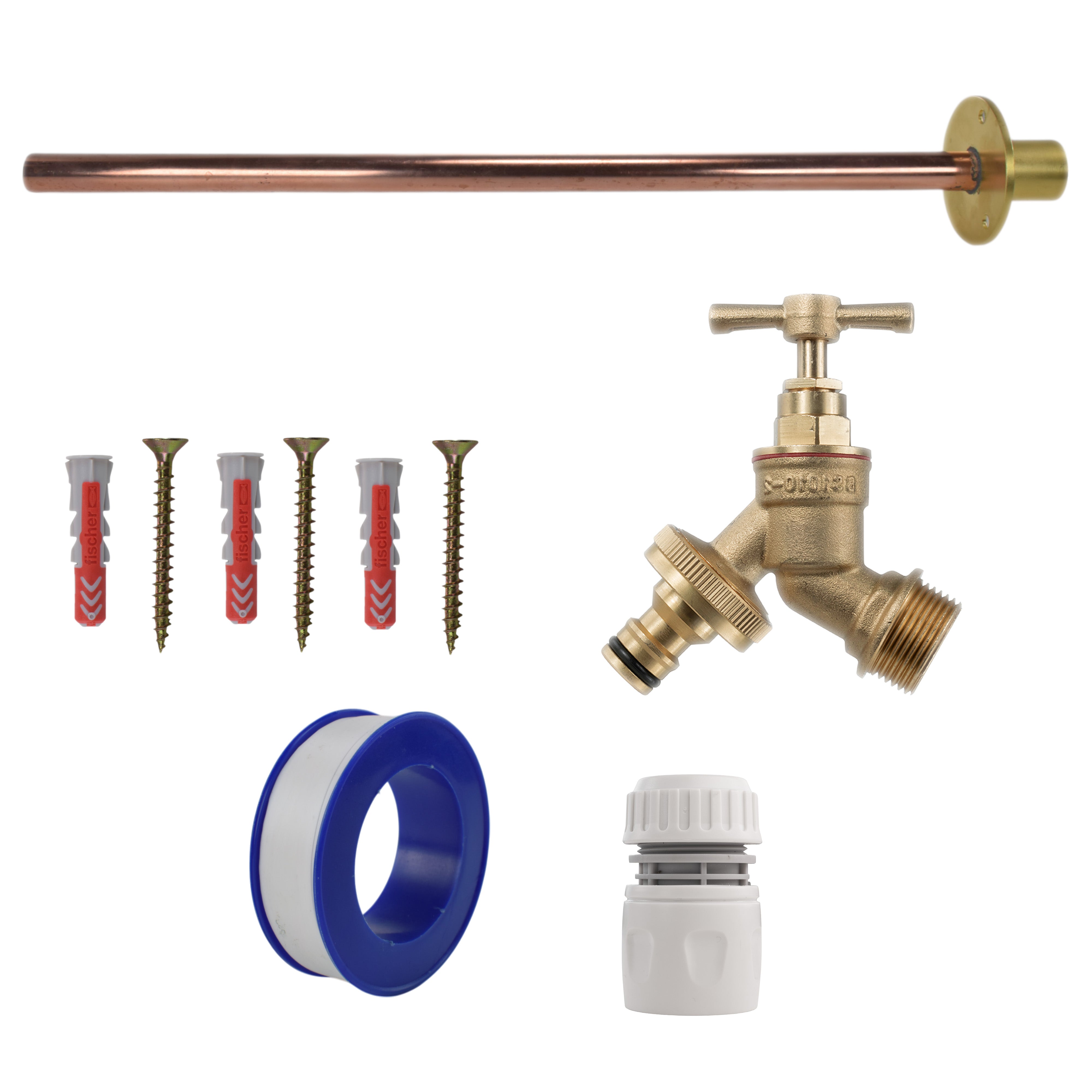 Brass Quick Connect Bib Tap BASIC Connection Kit