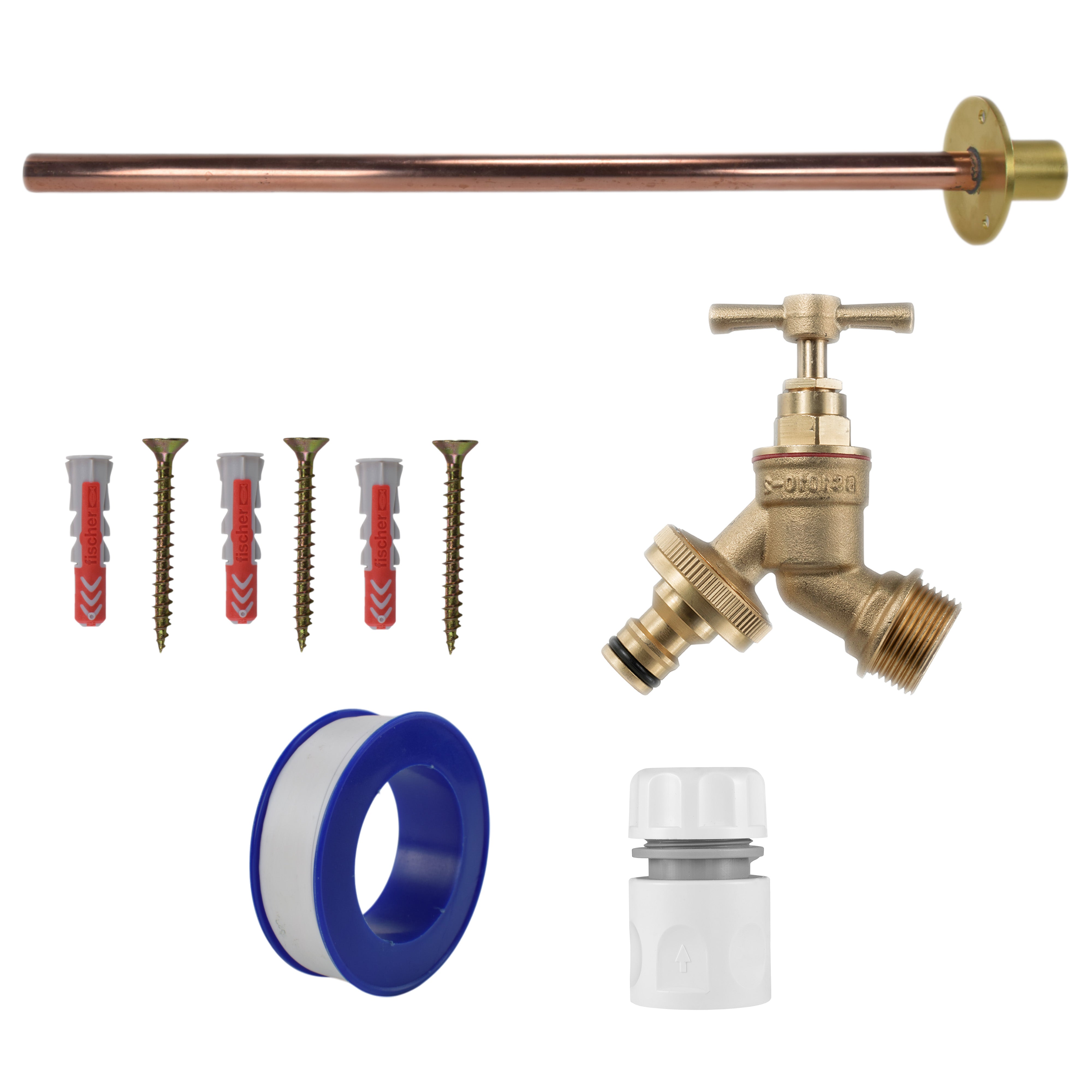 Brass Quick Connect Bib Tap BASIC Connection Kit