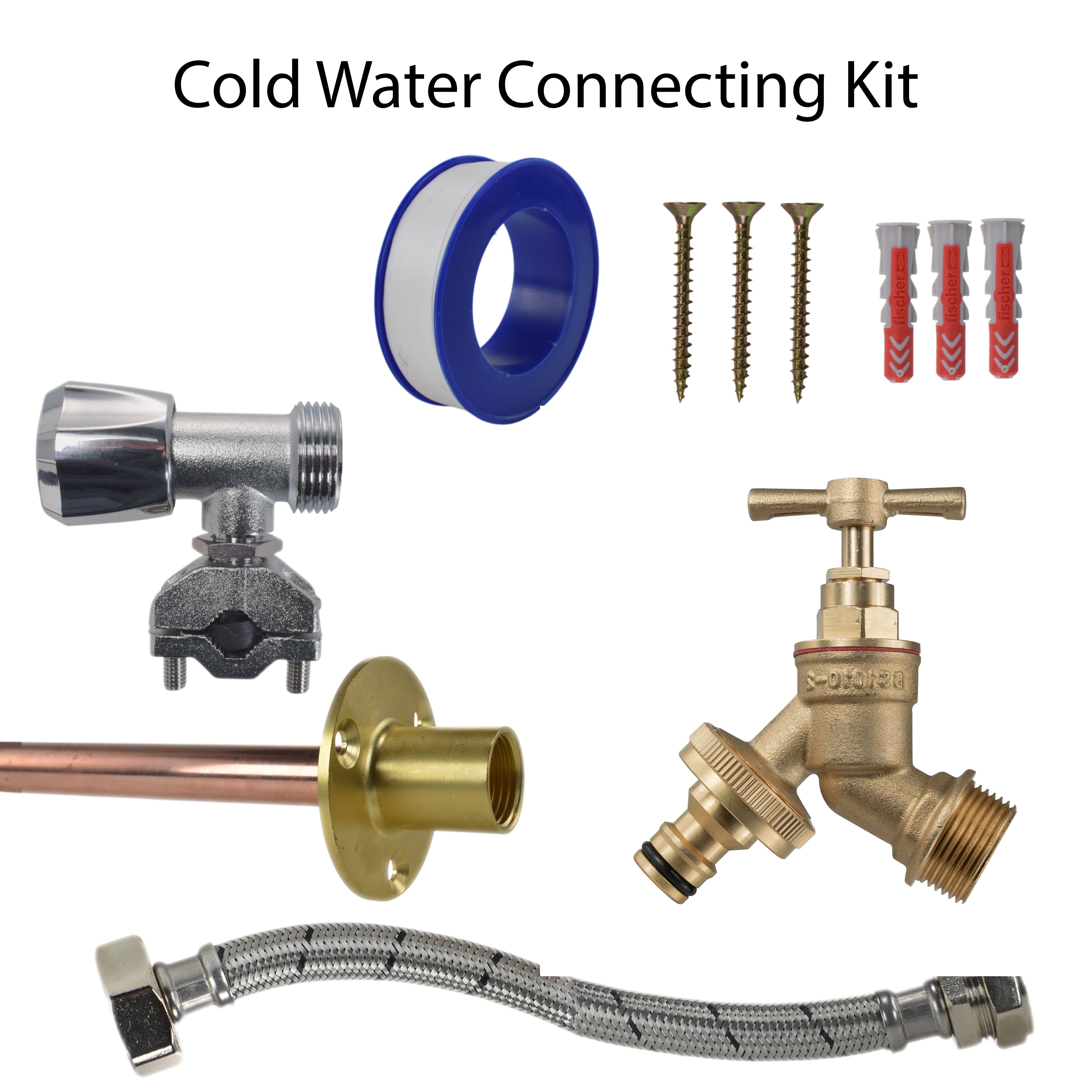 Brass Quick Connect Bib Tap FULL Connection Kit