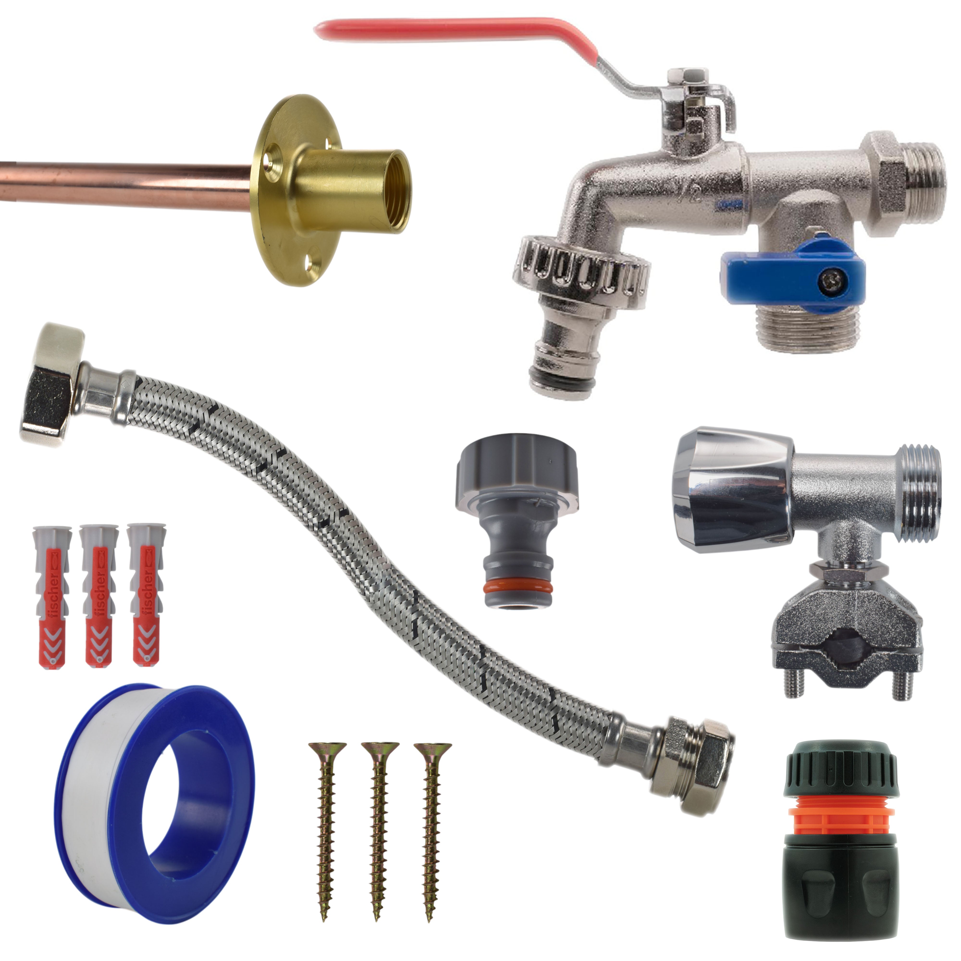 Double Lever Tap FULL Connection Kit