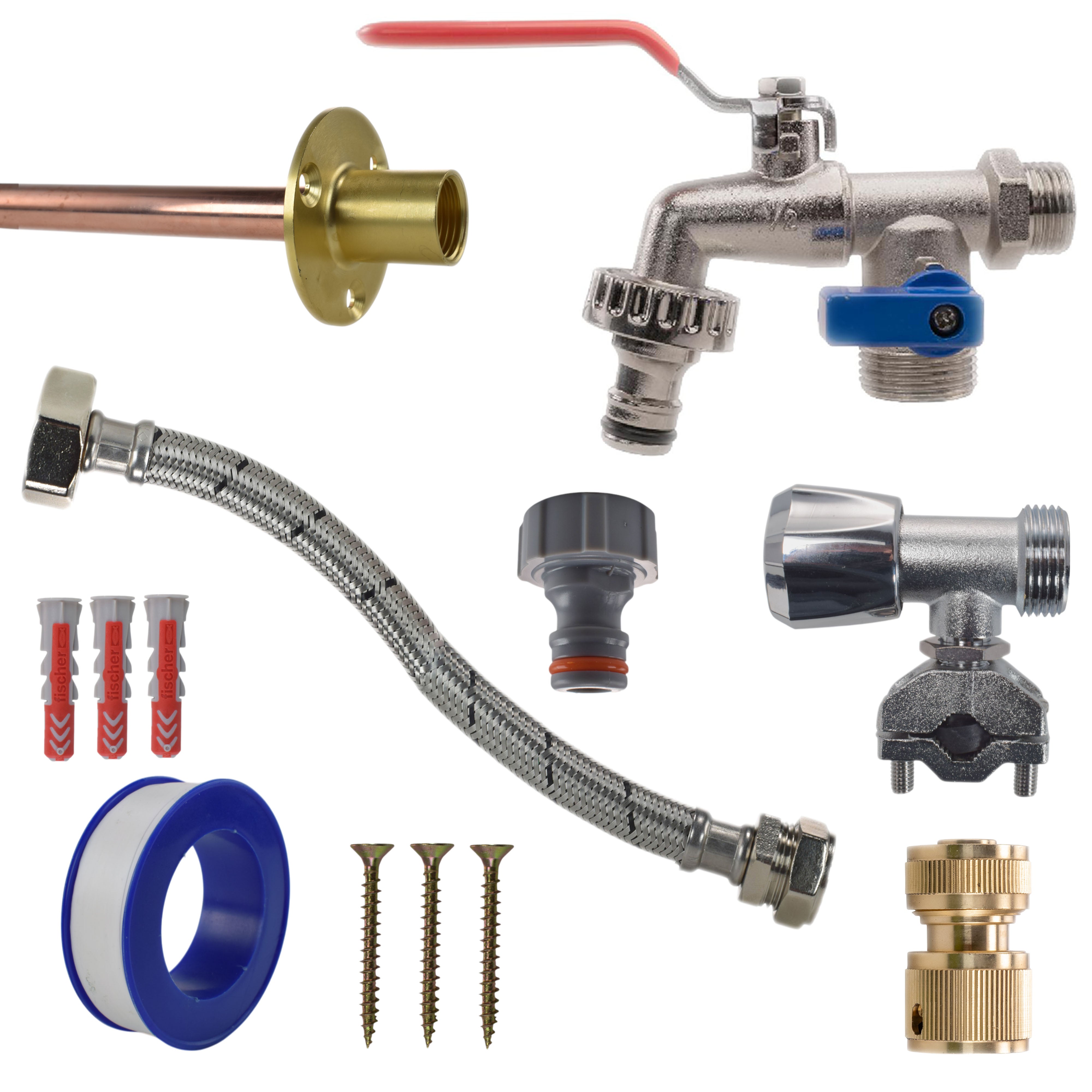 Double Lever Tap FULL Connection Kit