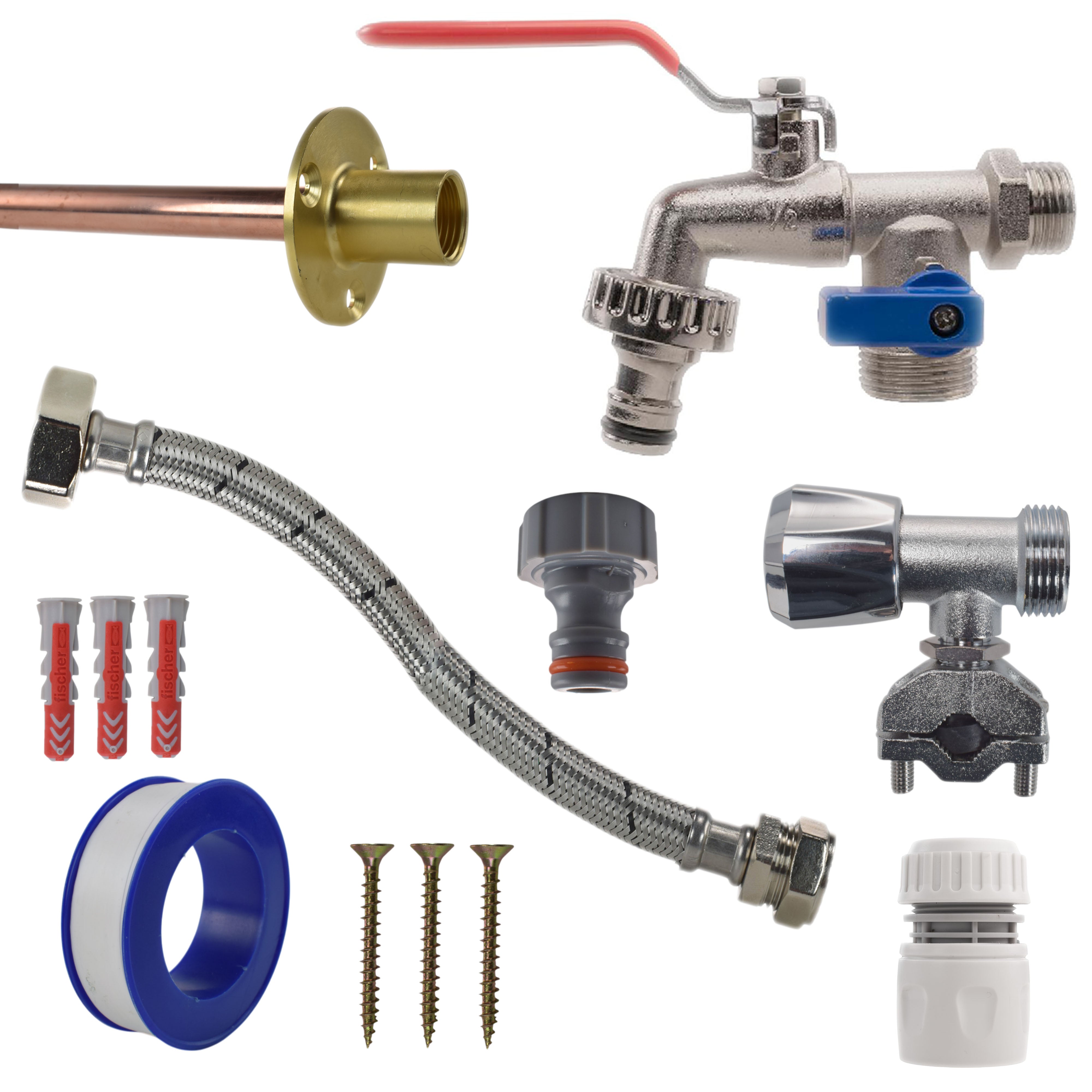 Double Lever Tap FULL Connection Kit