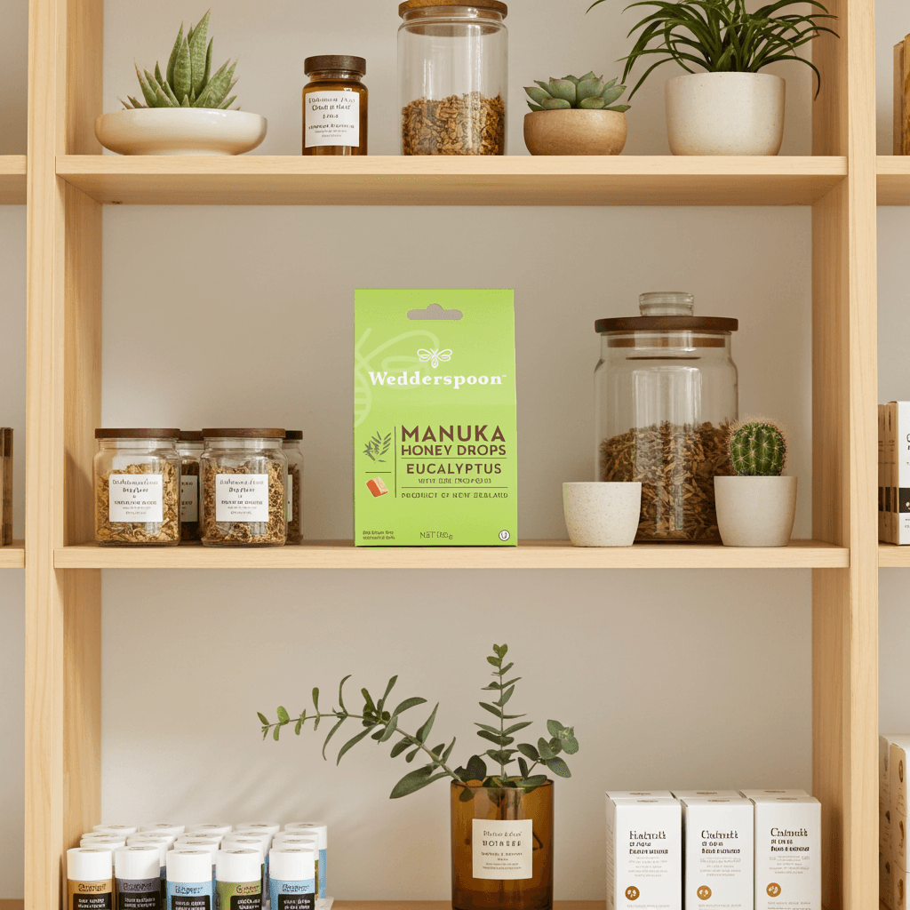 Wedderspoon Manuka Honey Drops – Eucalyptus (20 Drops)