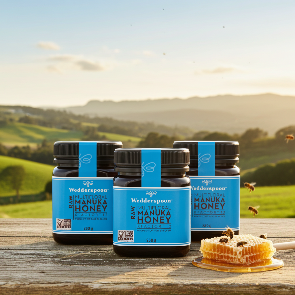 Wedderspoon Raw Manuka Honey KFactor 12+ 250g – Triple Pack