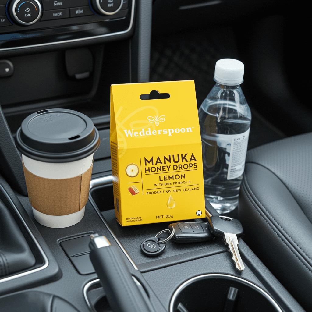 Wedderspoon Manuka Honey Drops – Lemon with Bee Propolis (20 Drops)