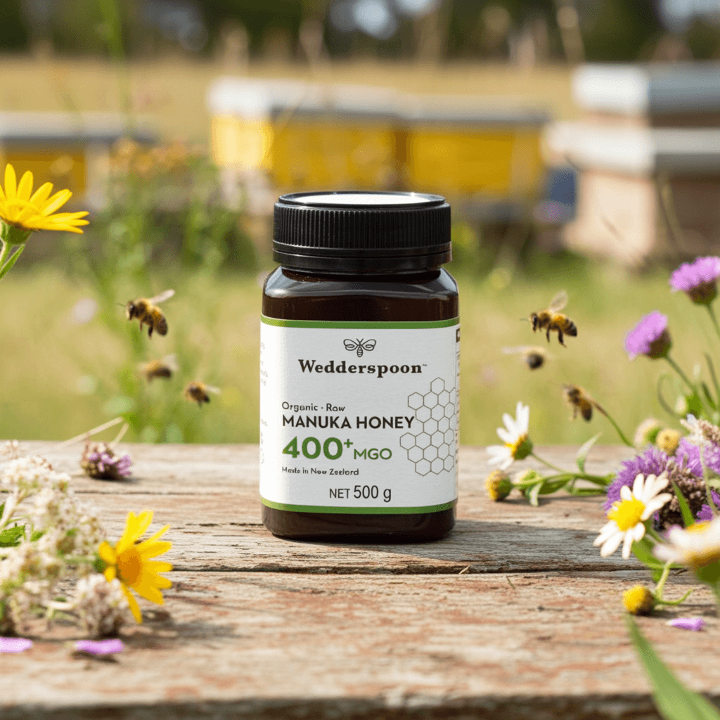 Wedderspoon Raw Organic Manuka Honey 400 MGO – 500g