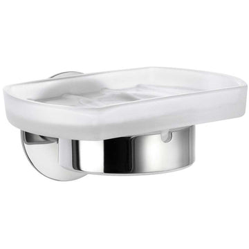 Smedbo Time Wall Soap Dish YK342 Polished Chrome & Frosted Glass