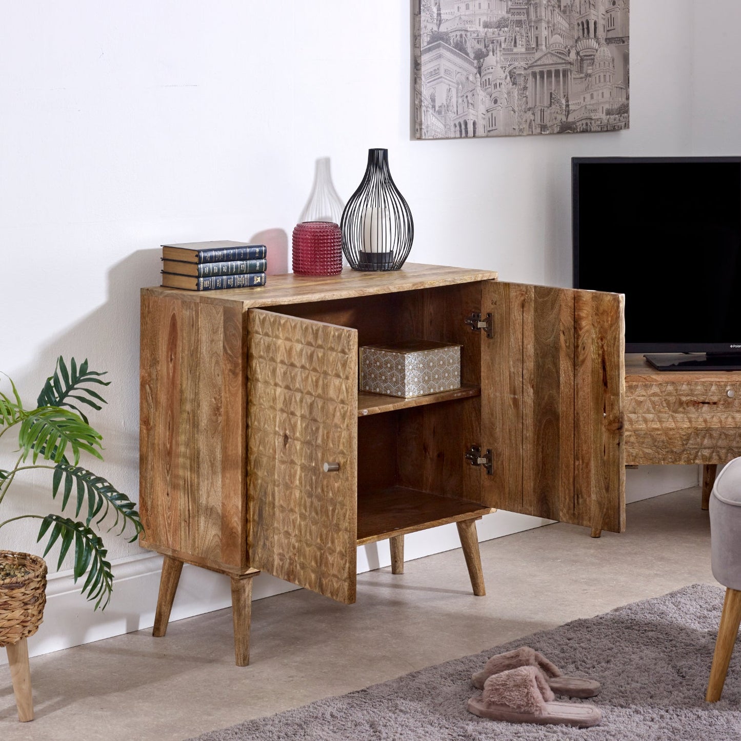 Marlow Light Mango Wood 2 Door Sideboard