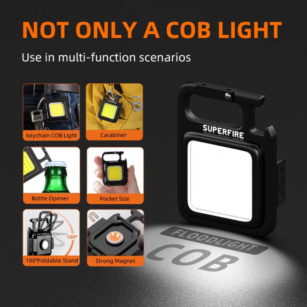 SuperFire MX16 keychain led work light