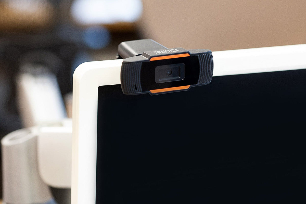PRAKTICA HD USB-A Webcam with Built-in Noise Reduction Microphone