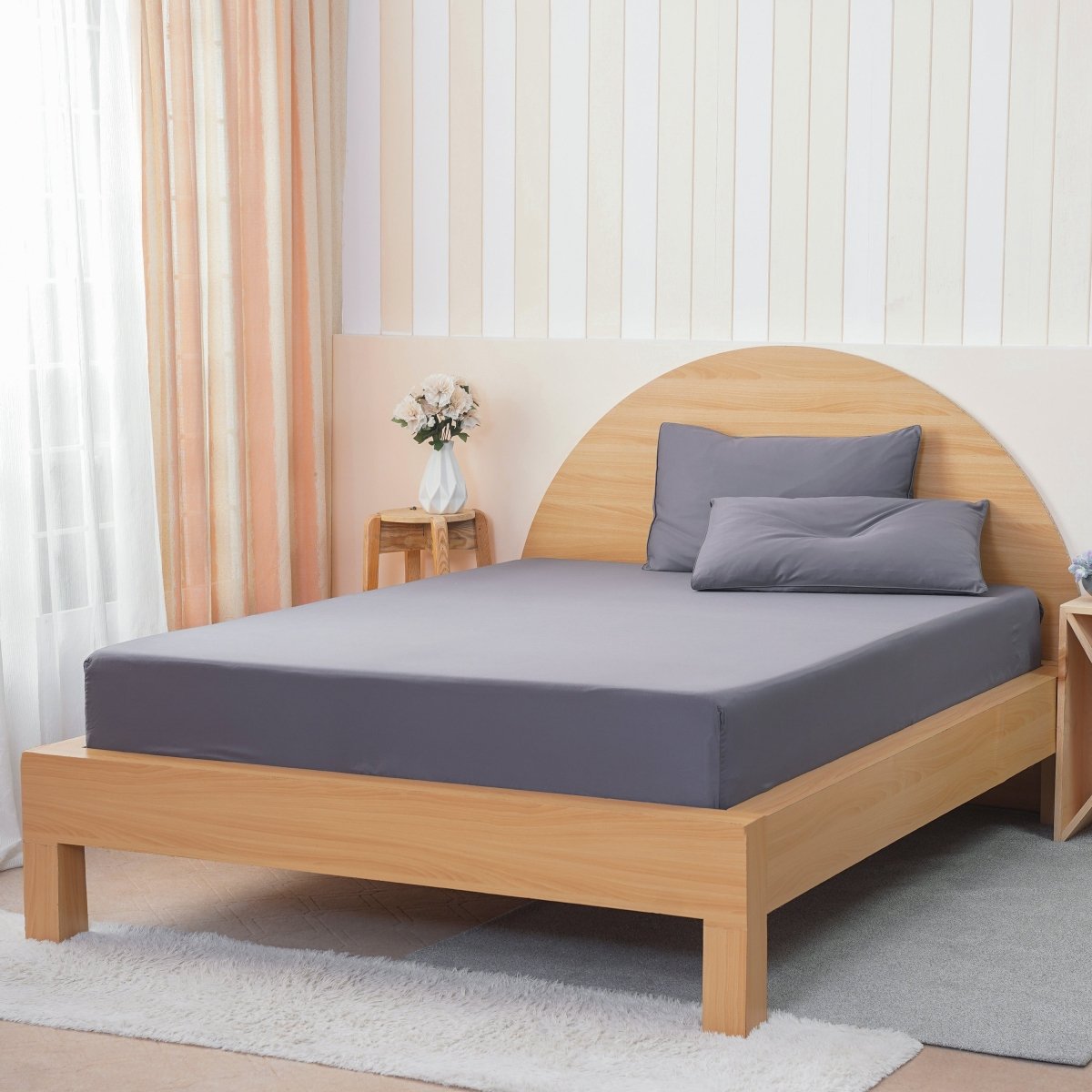 Ackly Bamboo - Charcoal Fitted Sheet