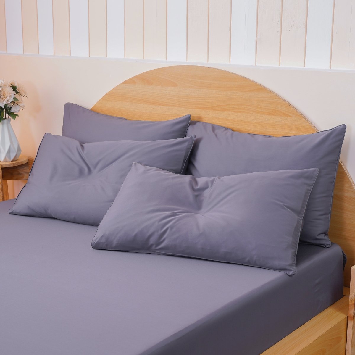 Ackly Bamboo - Charcoal Pillowcases Pair