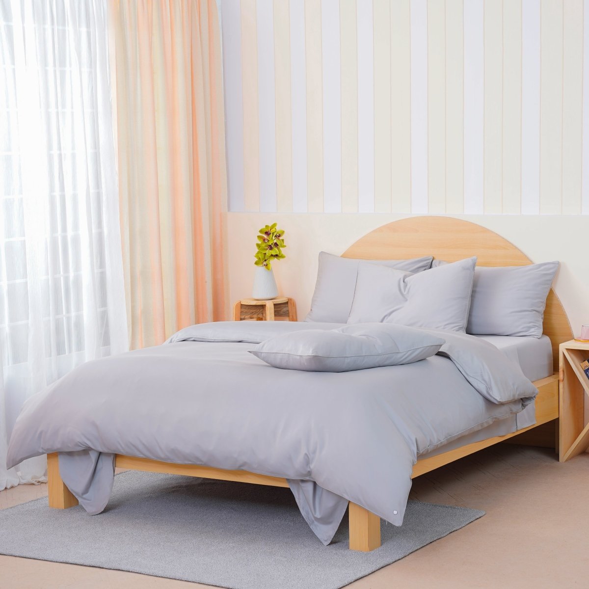 Ackly Bamboo - Dove Grey Flat Sheet