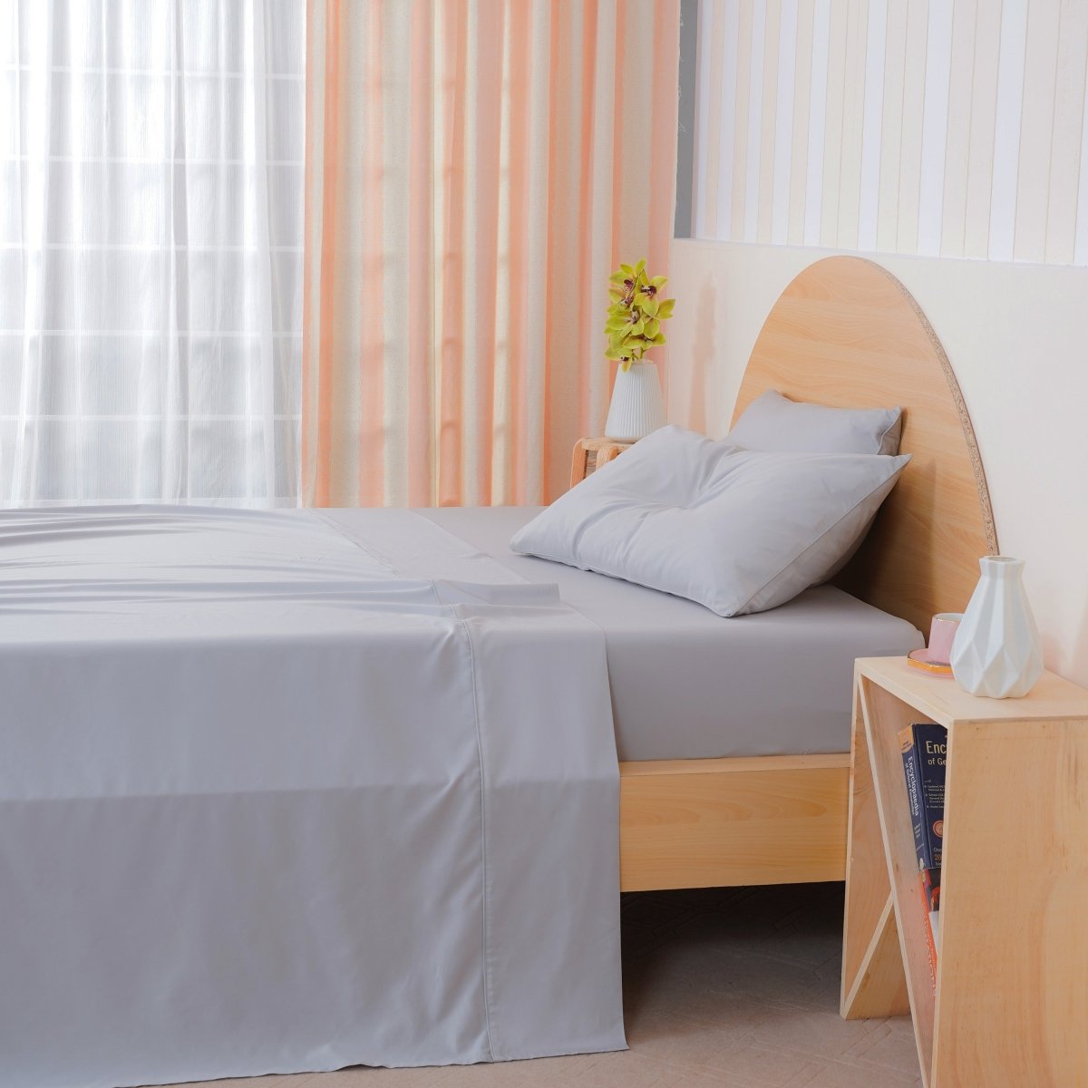 Ackly Bamboo - Dove Grey Flat Sheet