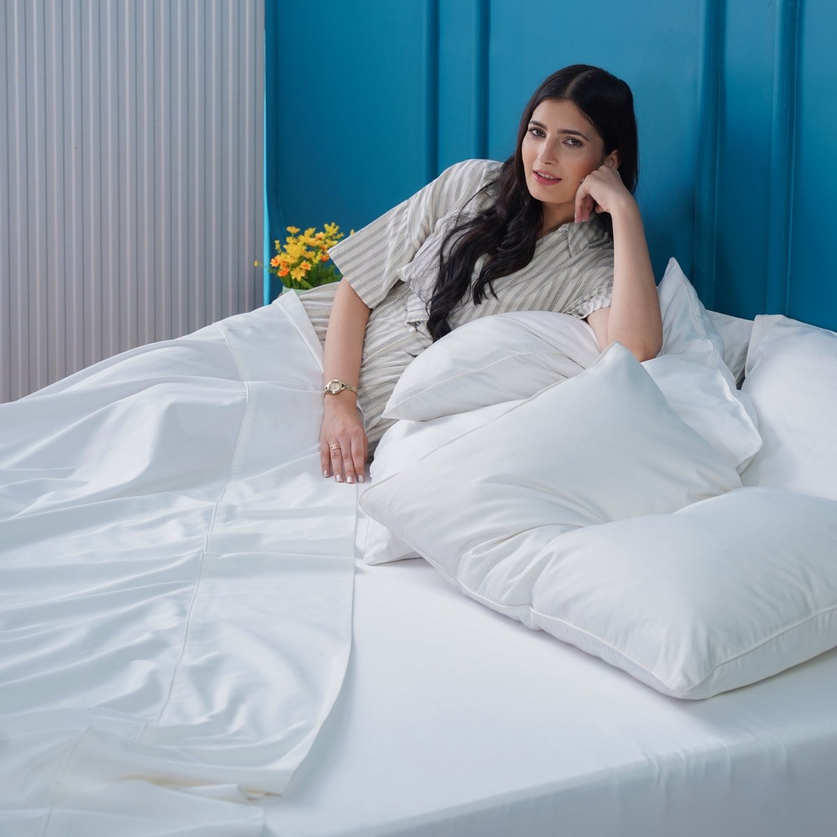 Ackly Bamboo - White Flat Sheet
