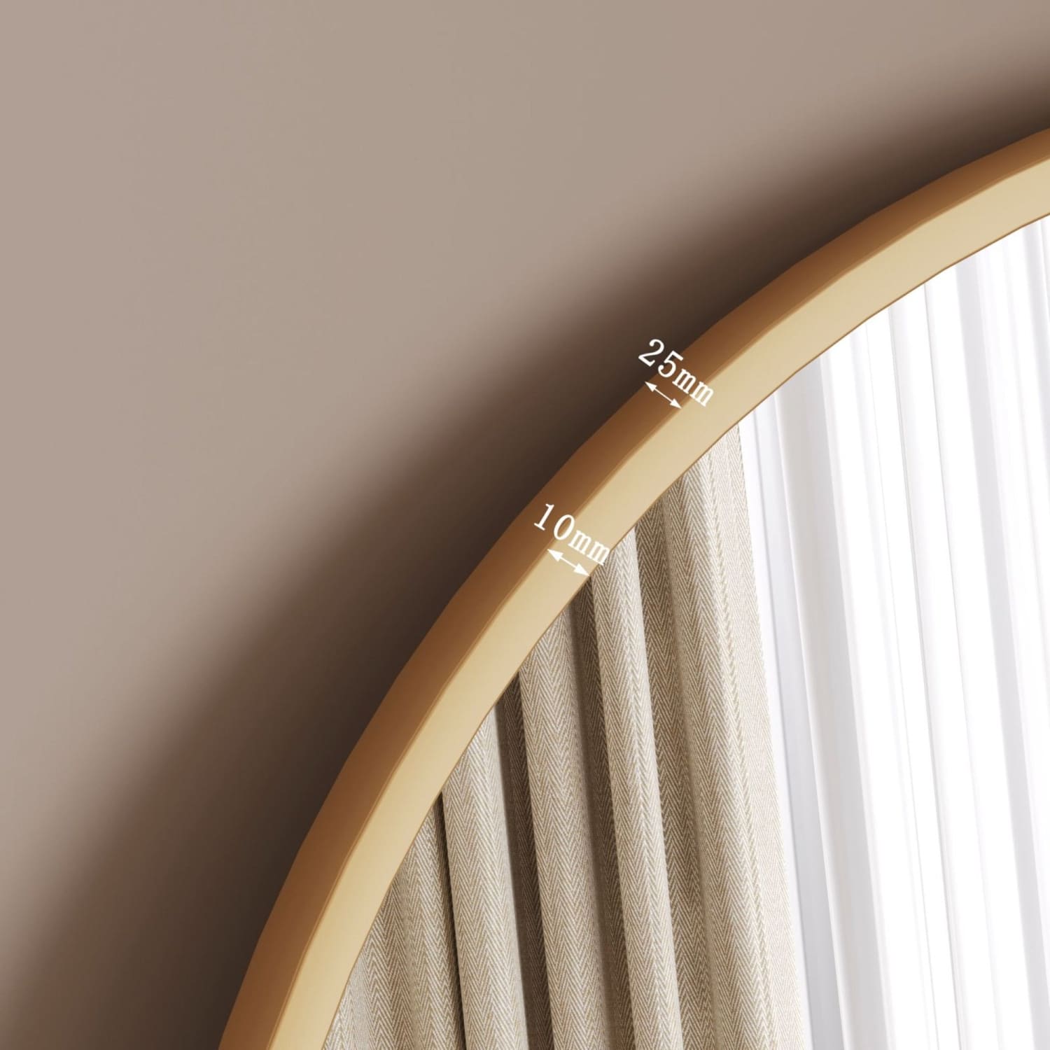 Akiko - Full Length Gold Arched Mirror - 150cm x 60cm