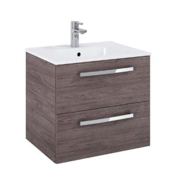 Aquatrend - 2 Drawer Wall Hung Base Unit & Basin - All Colours