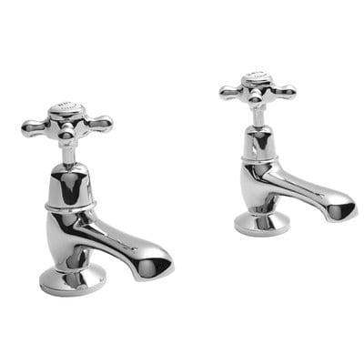 Domed White Basin Taps