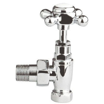 Chrome Angled Crosshead Radiator Valve