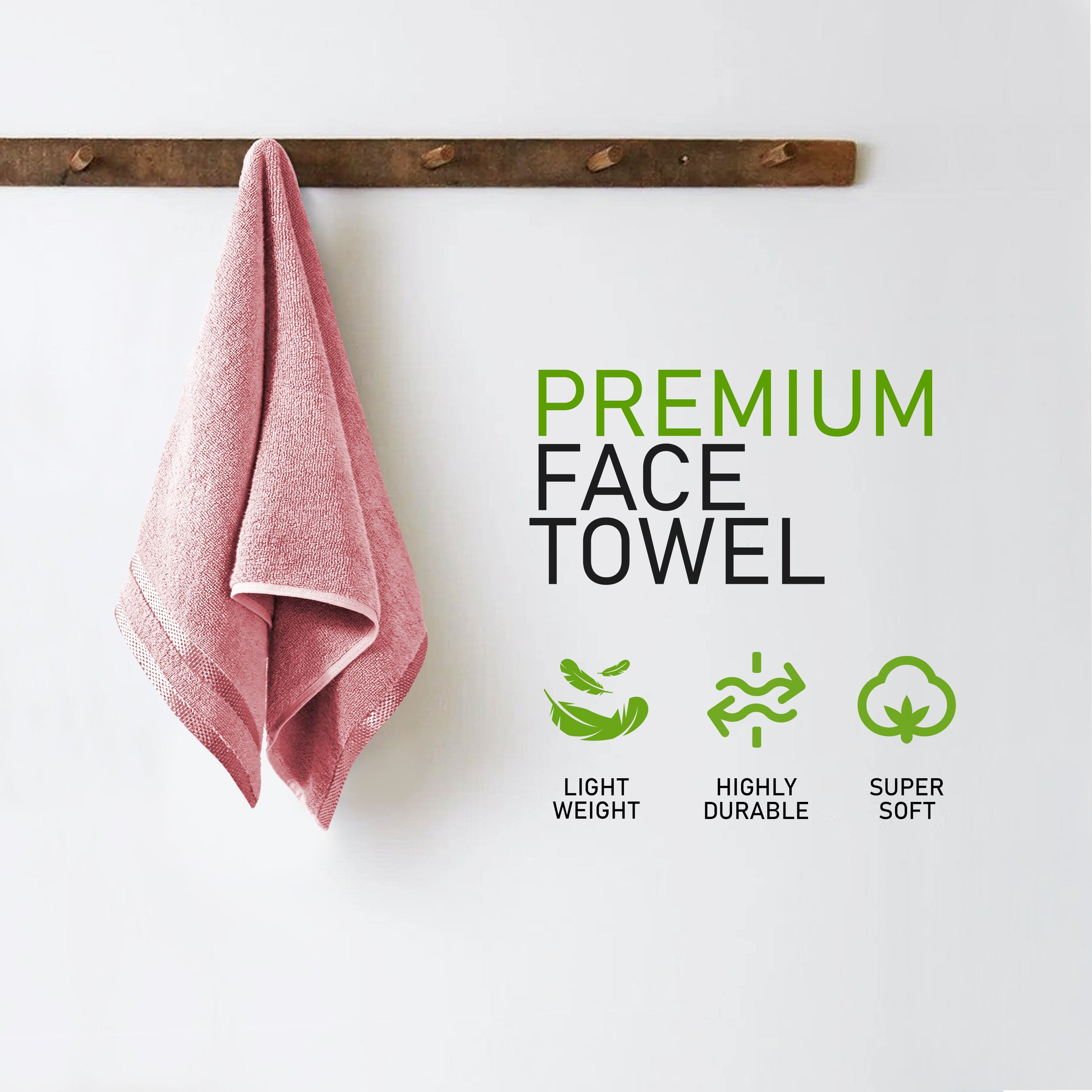 Belmont Viscose Stripe Pink Towels 100% Cotton Hotel Quality Super Absorbent 10 Piece Bale Set, 4 Hand Towel & 12 Face Cloths by OLIVIA ROCCO