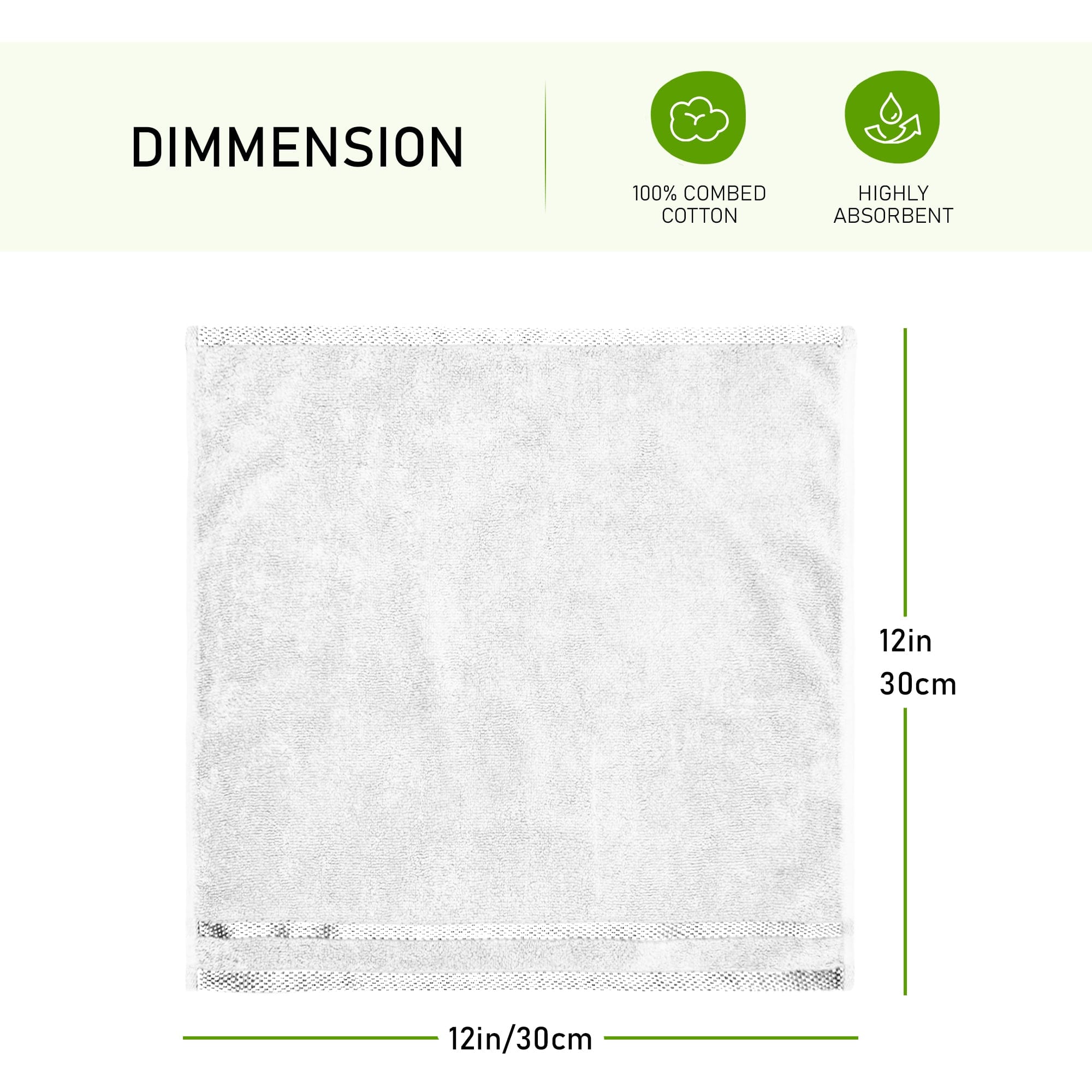 Belmont Viscose Stripe White Towels 100% Cotton Hotel Quality Super Absorbent 10 Piece Bale Set, 4 Hand Towel & 12 Face Cloths by OLIVIA ROCCO