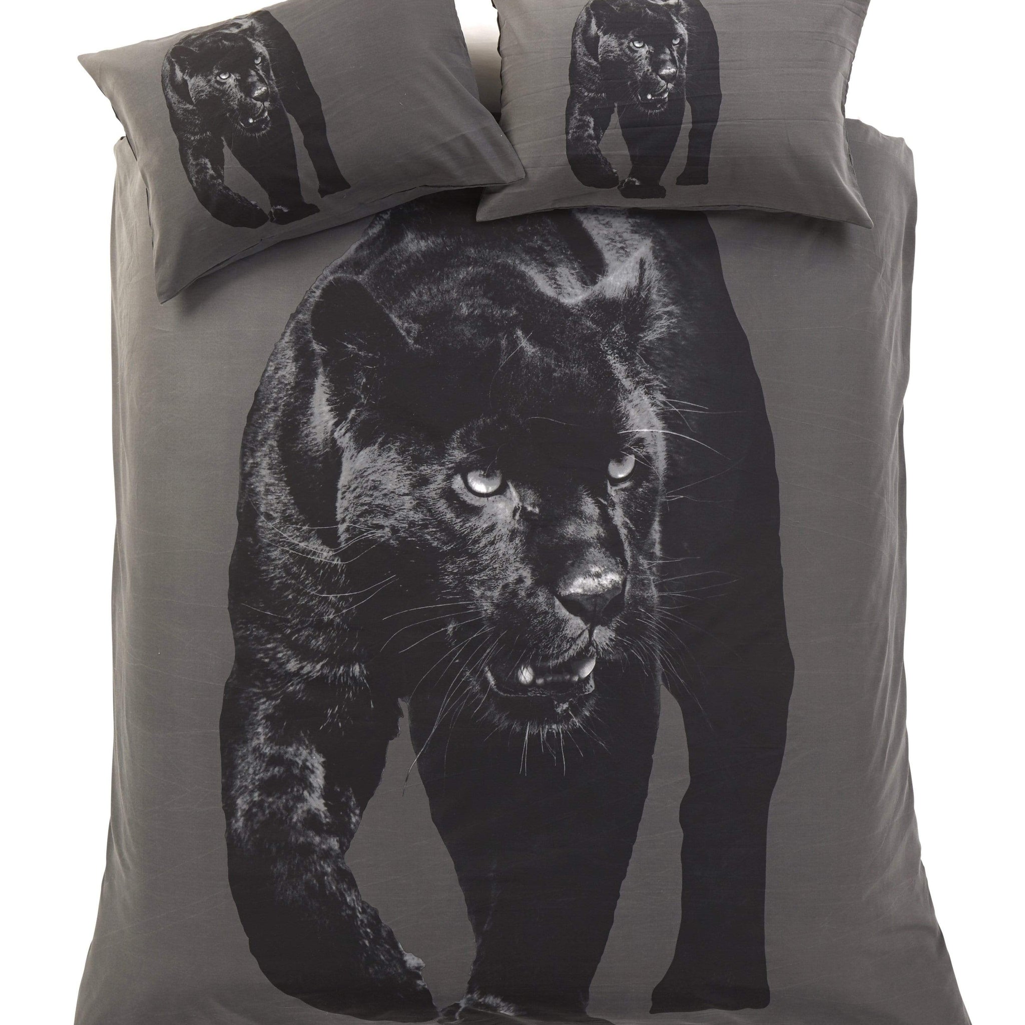 Black Panther 3D Photo Panel Duvet Set Luxurious Cotton Rich Bedding in King Double and Single Sizes Soft Durable OEKO-TEX Certified by OLIVIA ROCCO