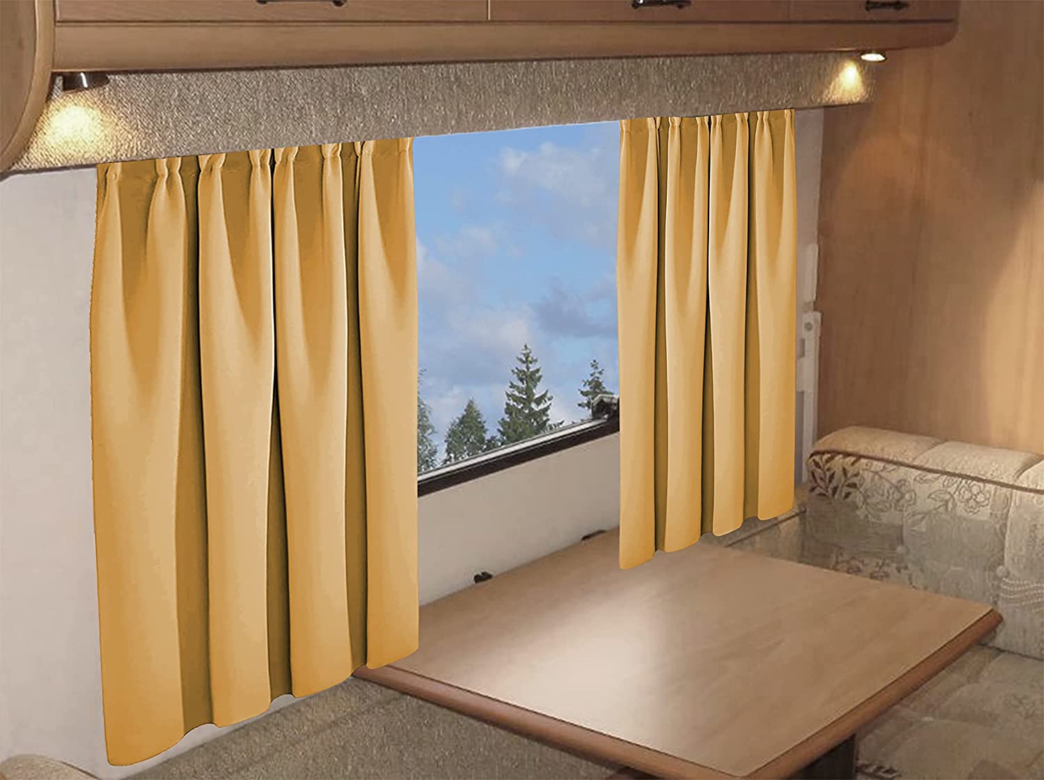 Blackout Thermal Curtains for Caravans and Campervans 100% Light Blocking 11 Colour Options Energy Efficient Pencil Pleat Panels by OLIVIA ROCCO