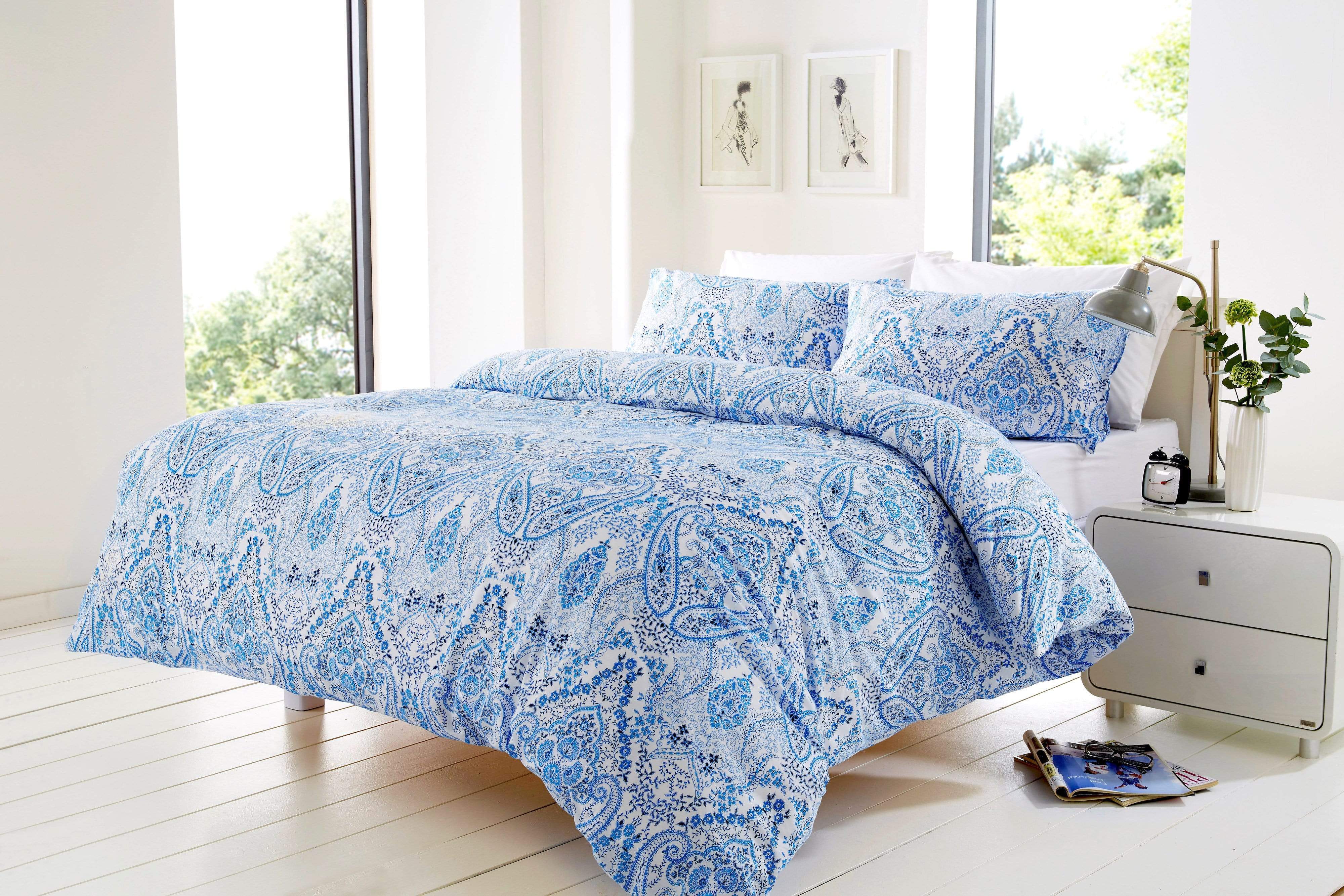 Bohemian Bali Cotton Rich Duvet Set with OEKO-TEX Certification in Vibrant Colours for Double and King Sizes for Luxurious Bedroom Decor by OLIVIA ROCCO