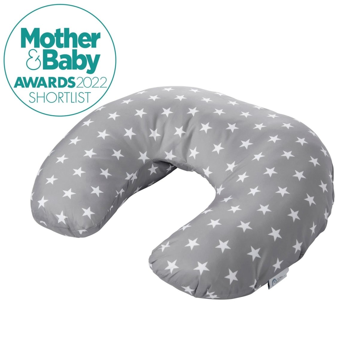 Breast Feeding Nursing Pillow  - Grey with Stars (COVER ONLY)