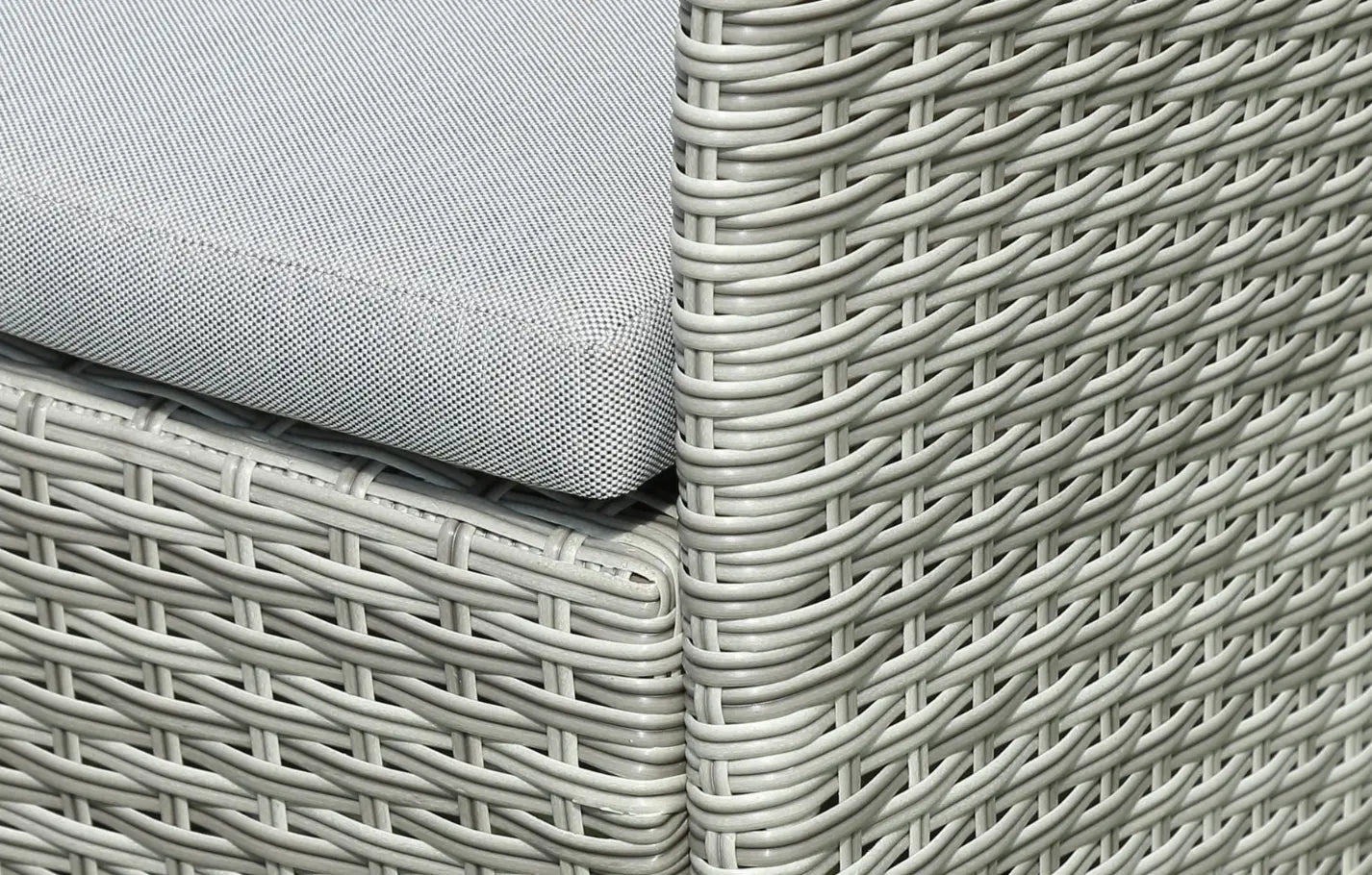 Bridgetown 4 Seater Round Rattan and Polywood Grey Garden Dining Set 120cm