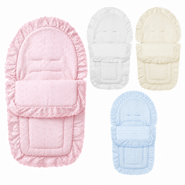 Universal Broderie Anglaise Car Seat Footmuff / Cosy Toes