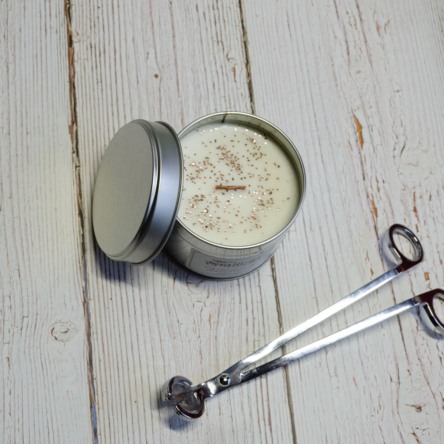 Chamomile & Sandalwood - Travel Tin Candle - Wooden Wick