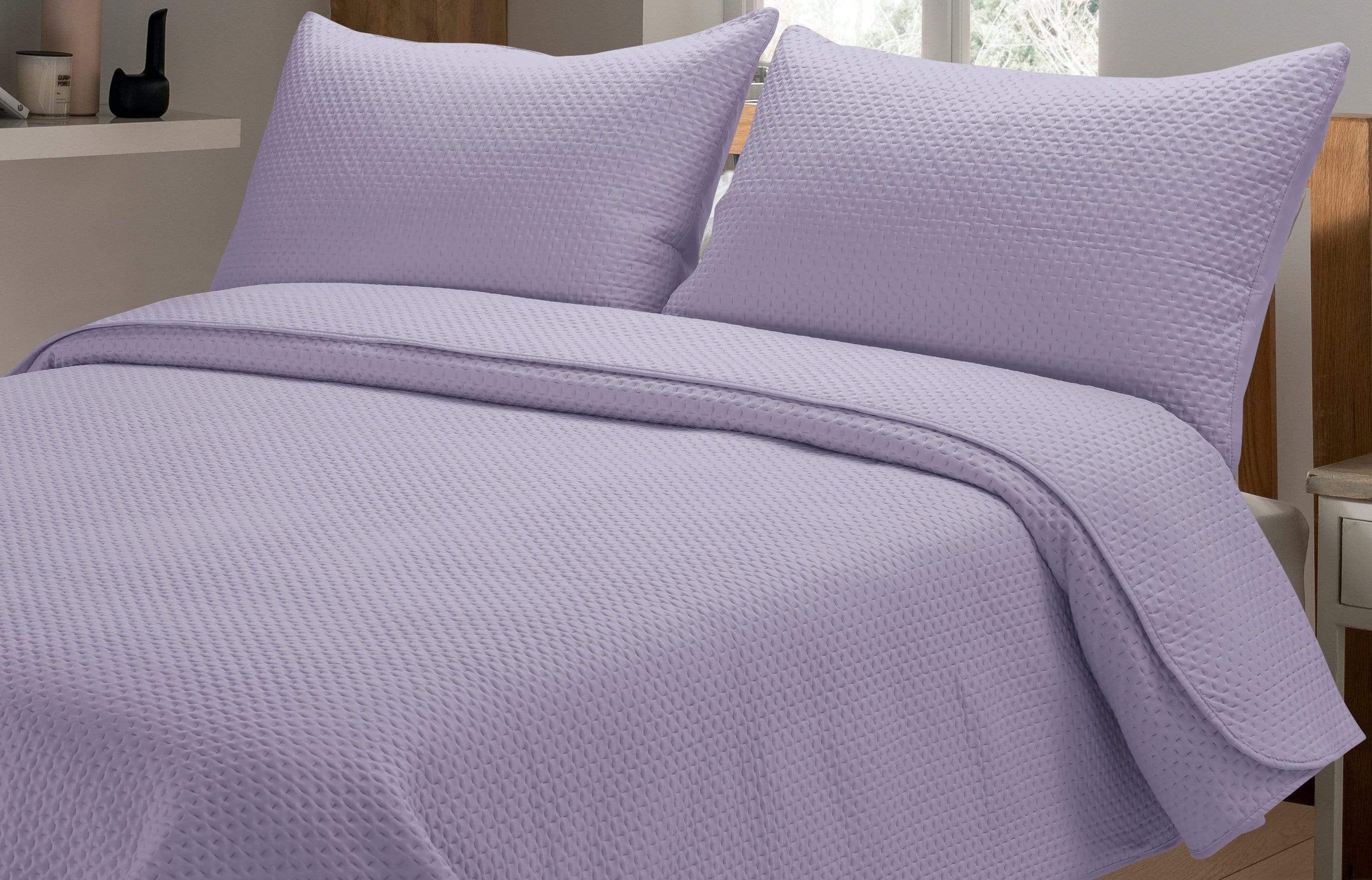 Capri Embossed Luxury Bedspread Set with Quilted Throw & Duvet Elegant Premium Bedding with Matching Pillow Shams Multiple Colours for Home Decor & Gifts by OLIVIA ROCCO