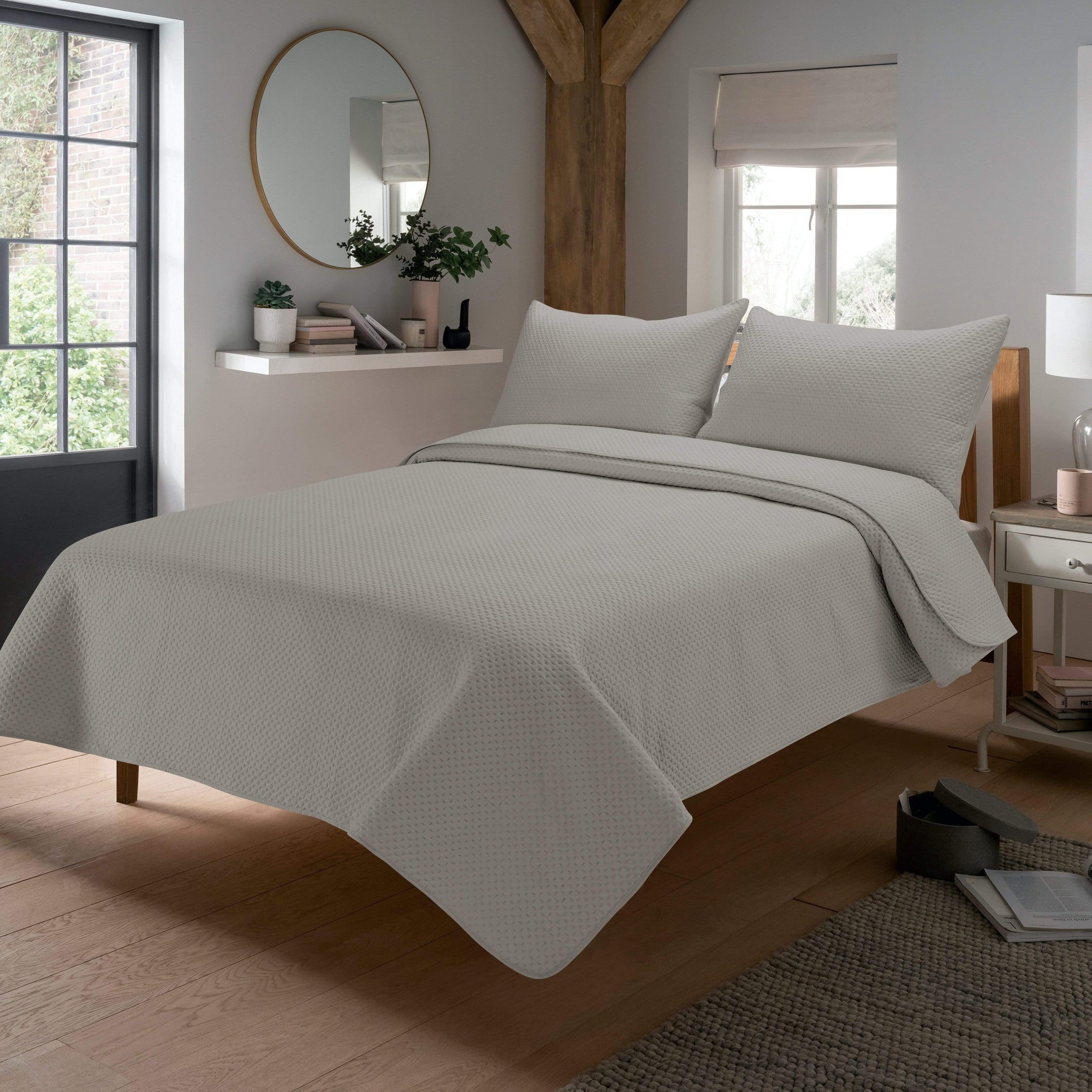 Capri Embossed Luxury Bedspread Set with Quilted Throw & Duvet Elegant Premium Bedding with Matching Pillow Shams Multiple Colours for Home Decor & Gifts by OLIVIA ROCCO