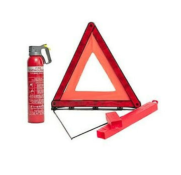 Car Essential Safety Kit Taxi Caravan Motorhome Breakdown Triangle & Extinguisher
