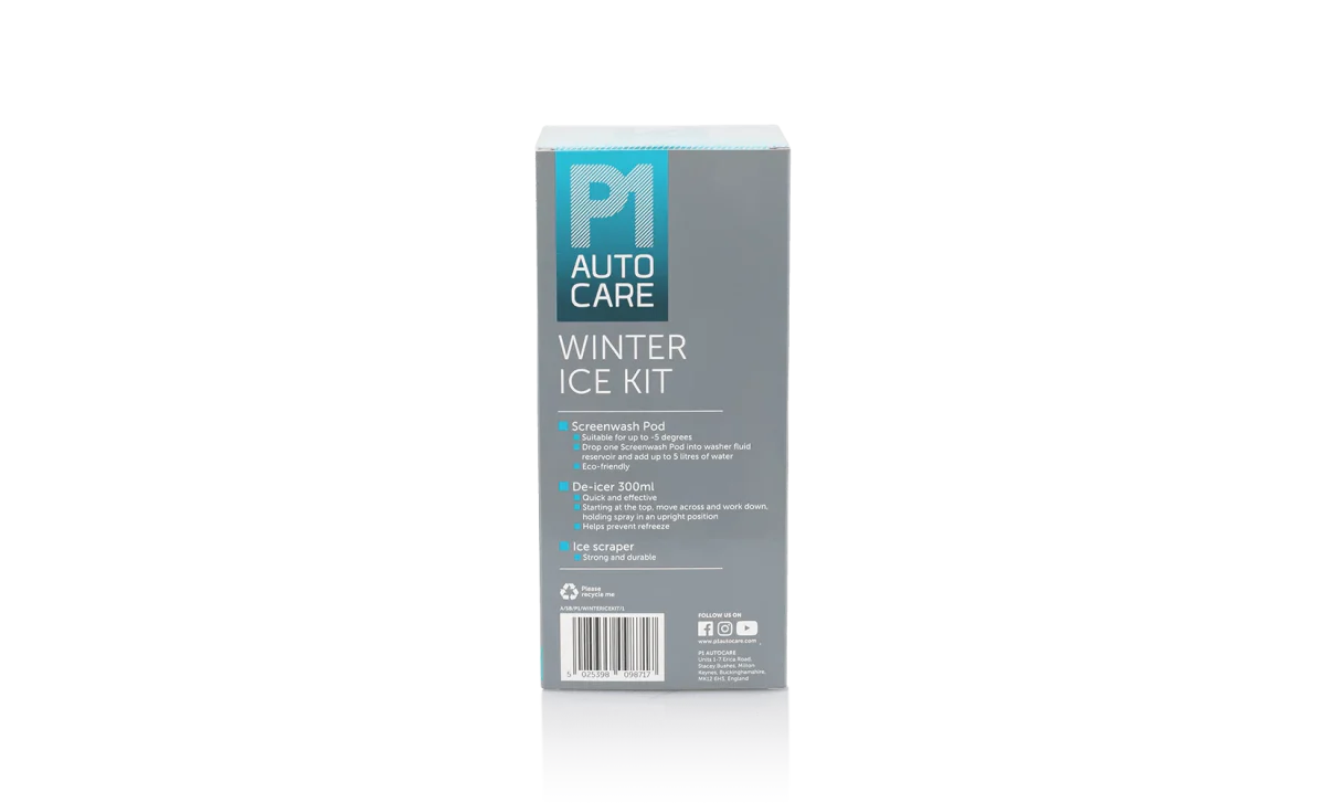 Car Winter Kit De-Icer Trigger 300ml, 3x Screenwash Pods, 1x Ice Scraper