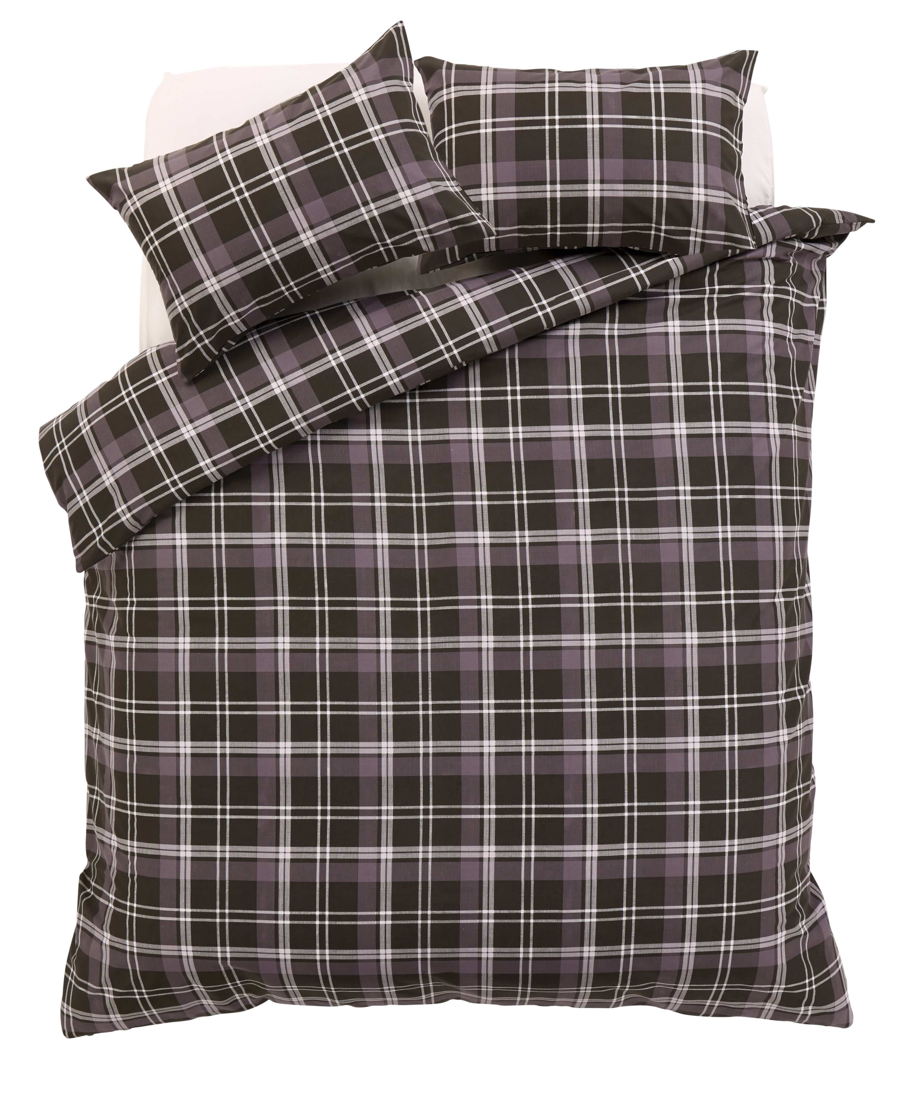 Check Luxurious Cotton-Rich Duvet Set with Pillowcases Soft Durable Bedding in All Sizes Stylish Bedroom Decor OEKO-TEX Certified by OLIVIA ROCCO