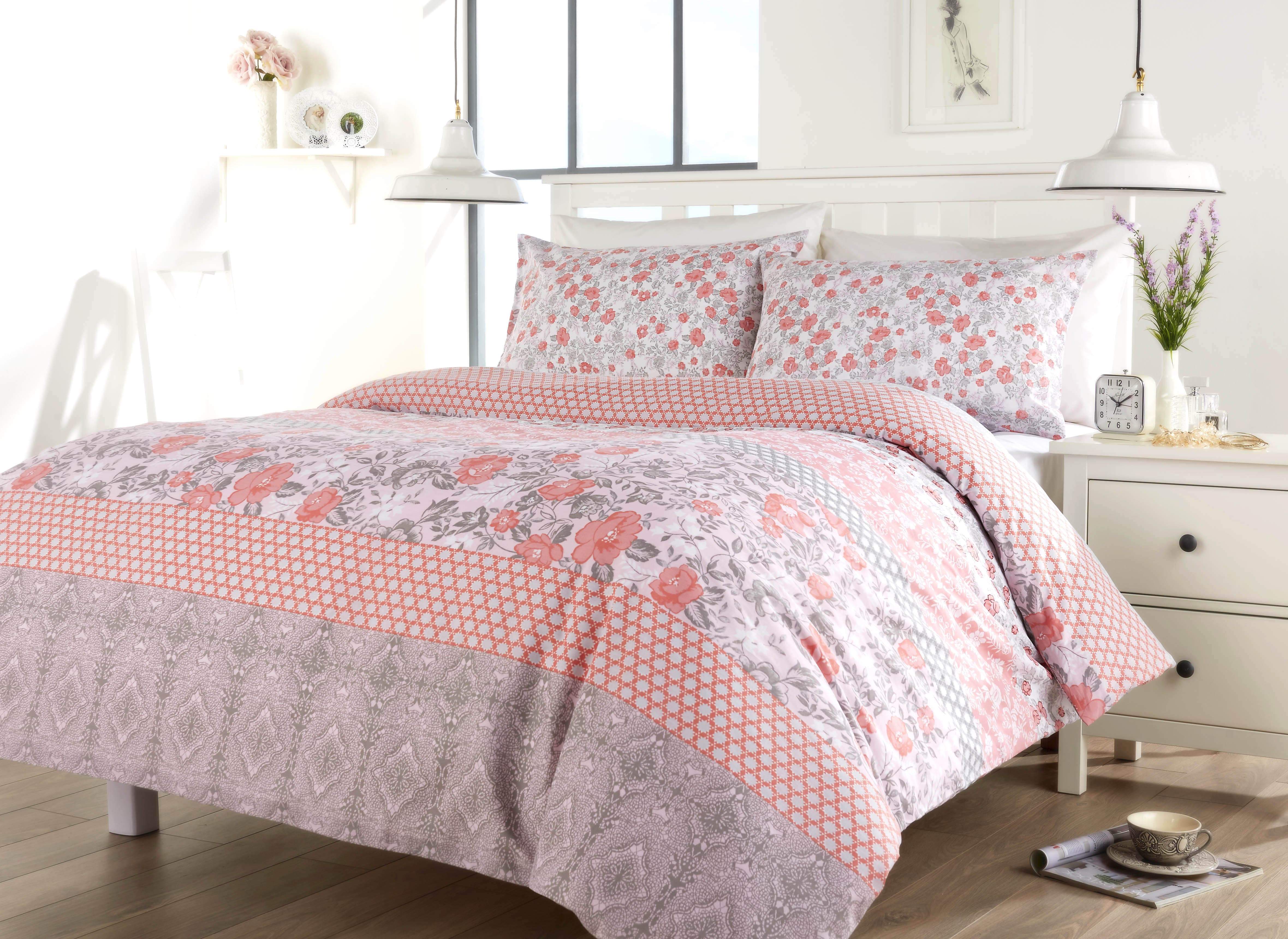 Chelsea Floral Duvet Set Luxurious Cotton-Rich Bedding in Single Double King Super King Sizes Comfortable Durable and Ideal for Master and Guest Rooms by OLIVIA ROCCO