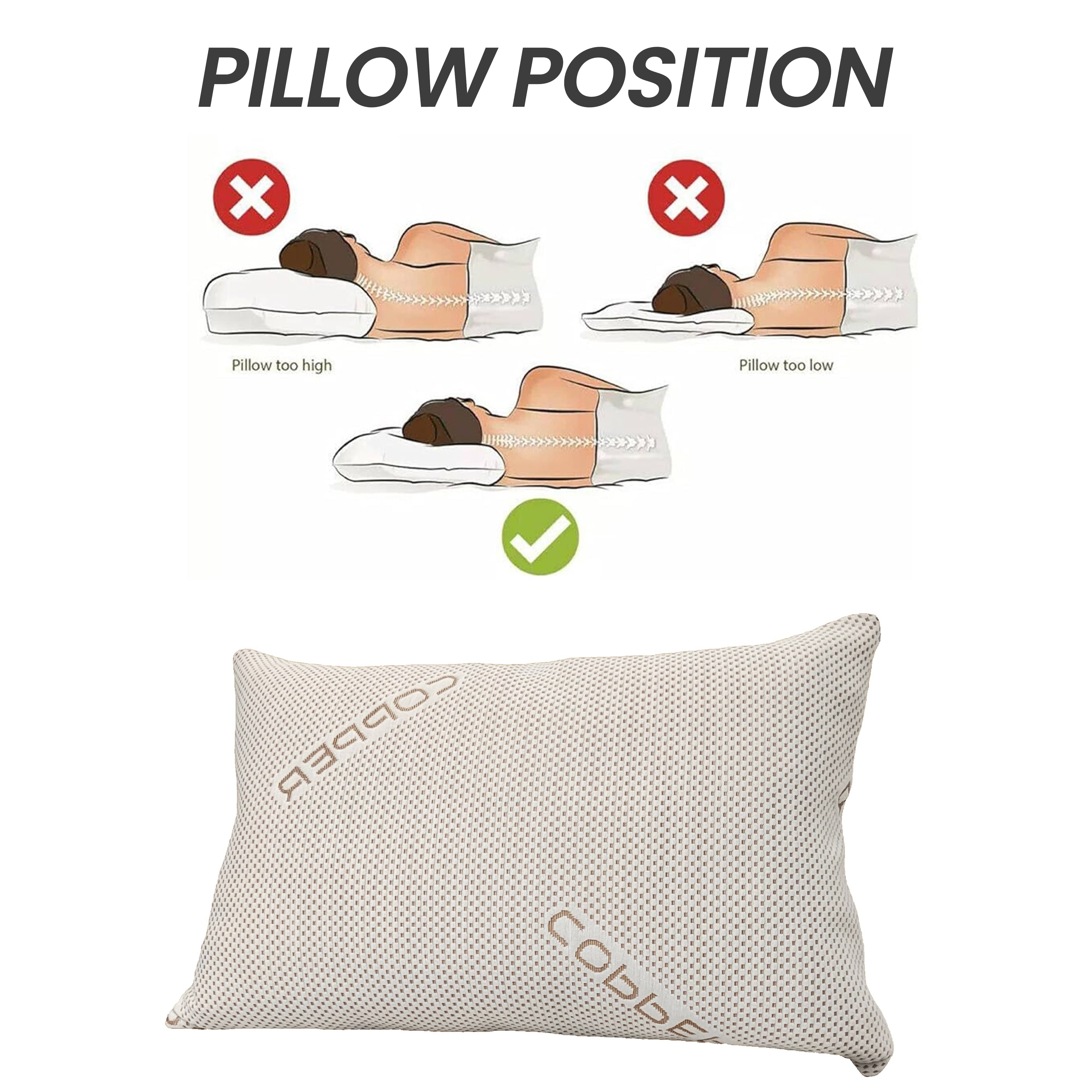 Copper Infused Unique Memory Foam Pillow for Skin Health Hypoallergenic Luxury Premium Fibre Filling for Superior Comfort and Support by OLIVIA ROCCO