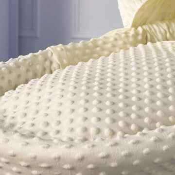 Cream Dimple Moses Basket Bedding Set