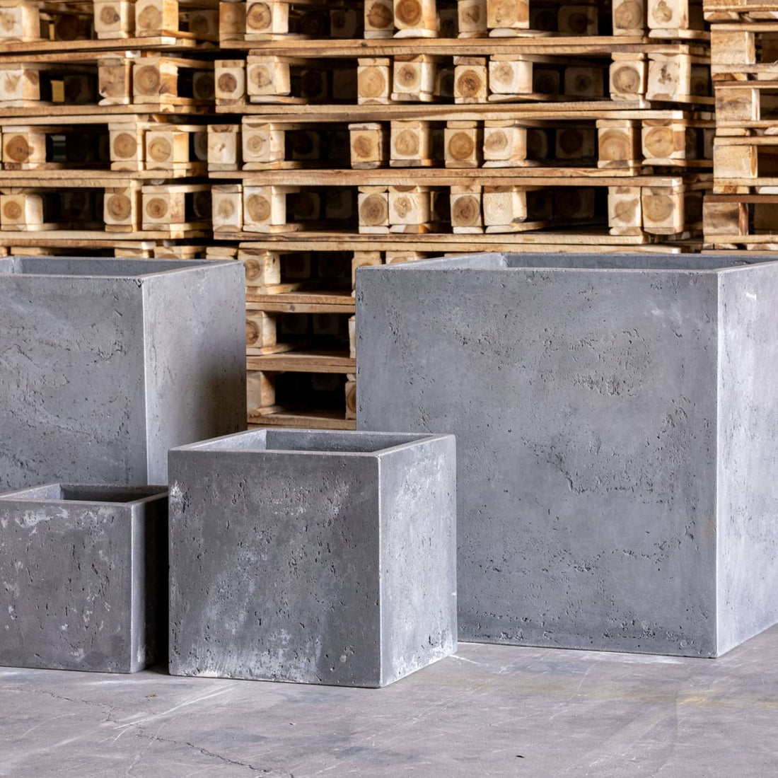 Cubrosa | Onyx Dusk – 100cm XXL Concrete Square Planter – 782L Block Plant Pot