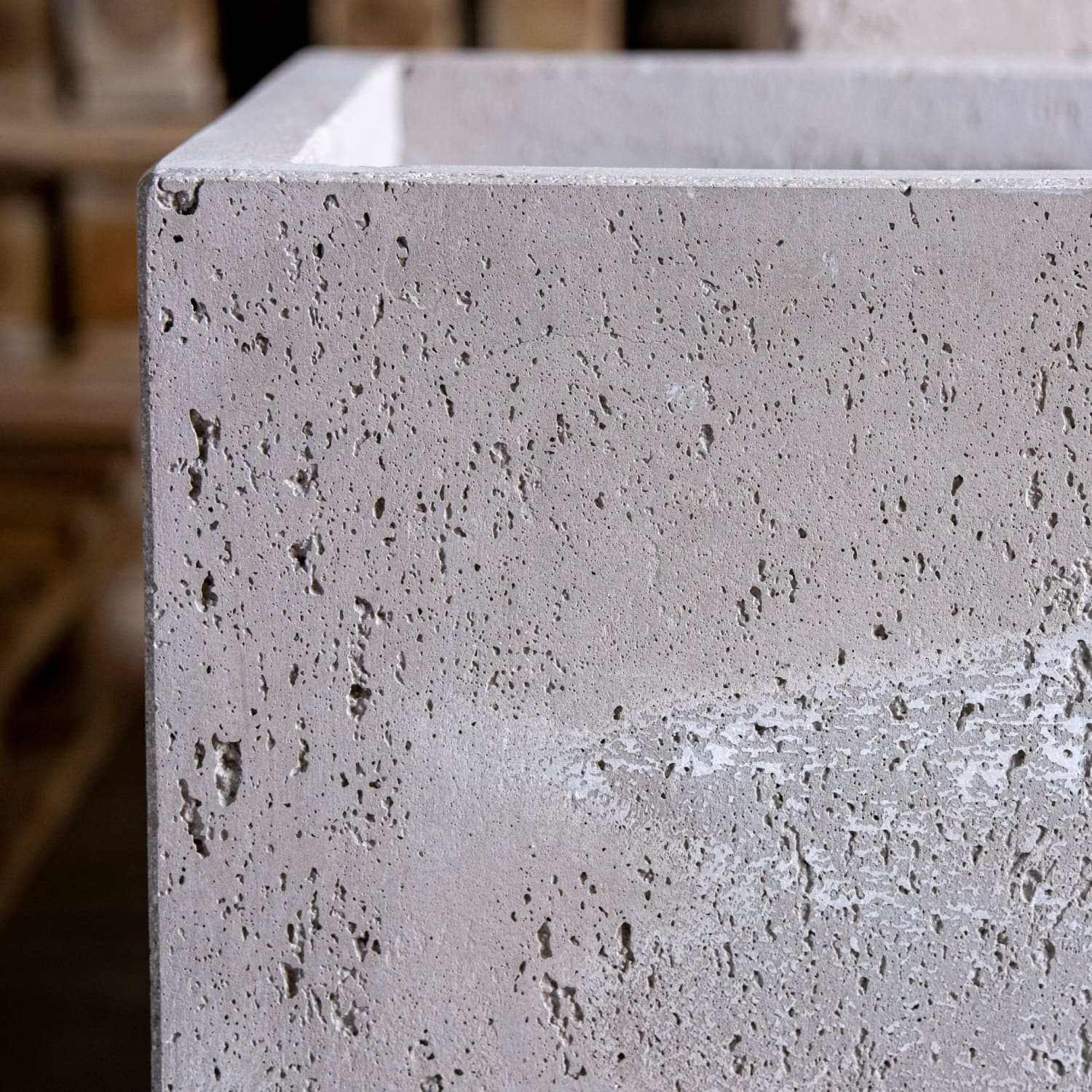 Cubrosa | Truffle – 40cm Large Concrete Cube Planter – 38L Square Plant Pot