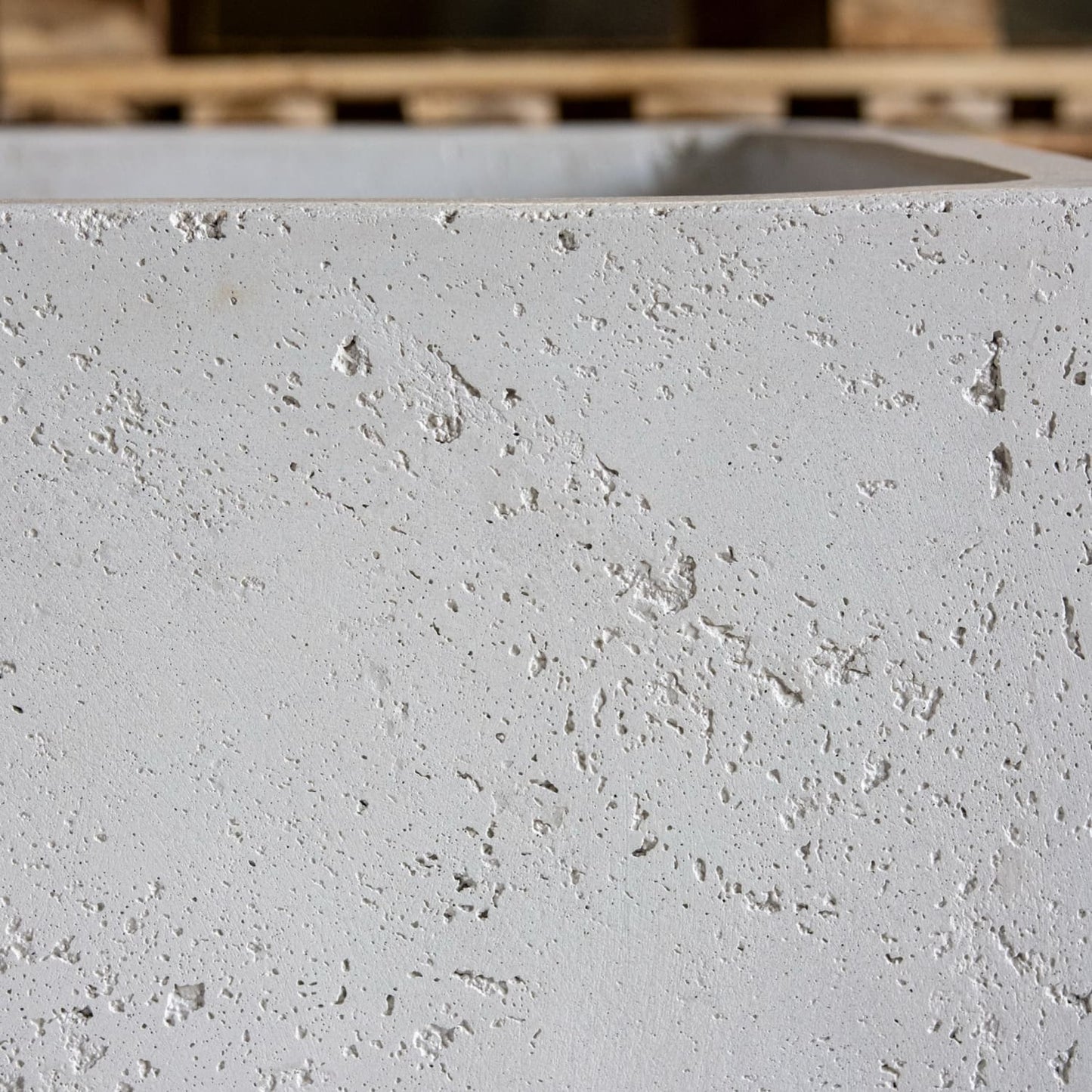 Cubrosa | White Mist – 70cm Large Concrete Square Planter – 246L Square Plant Pot