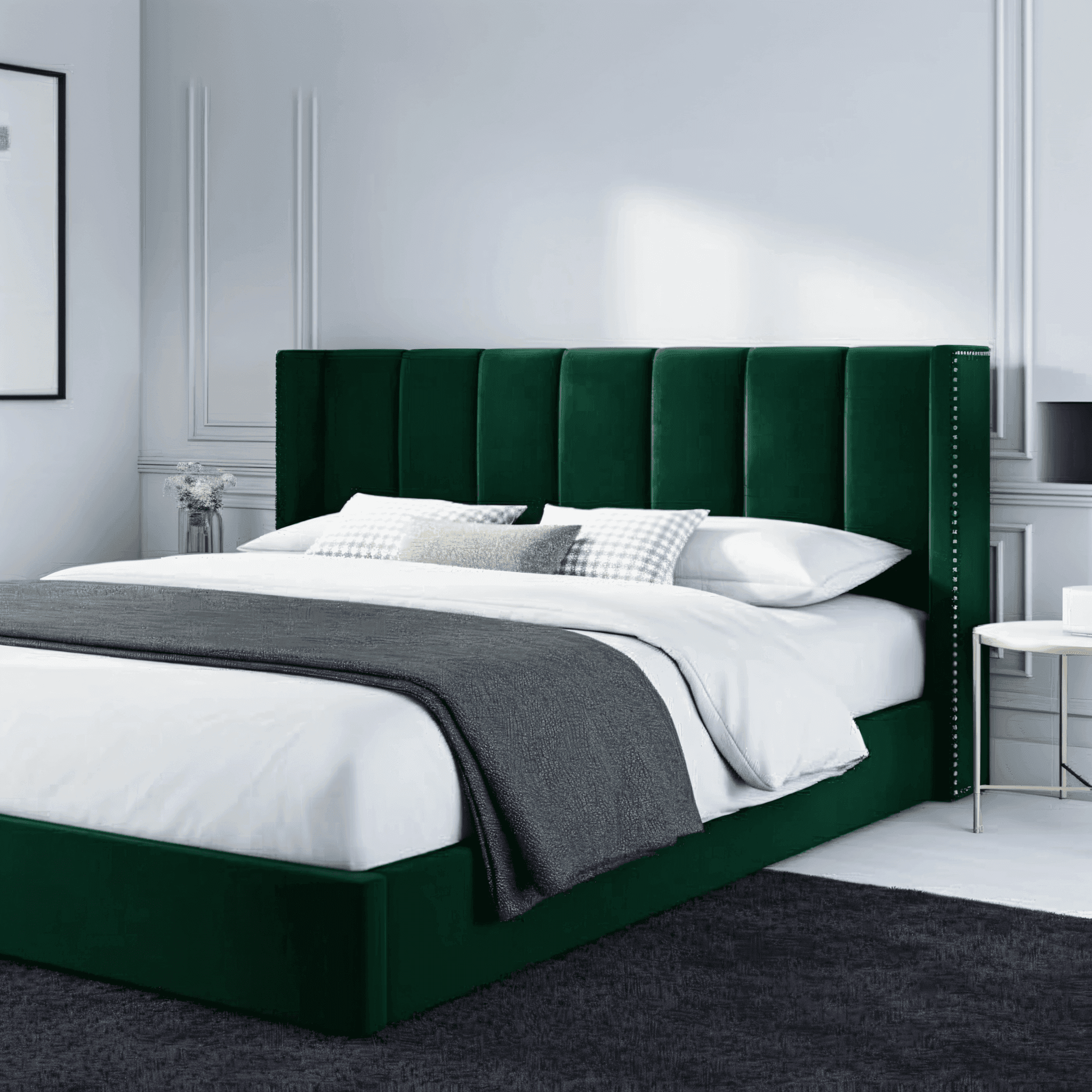 Francis Wingback Bed Frame – Chesterfield Upholstered Wingback Bed